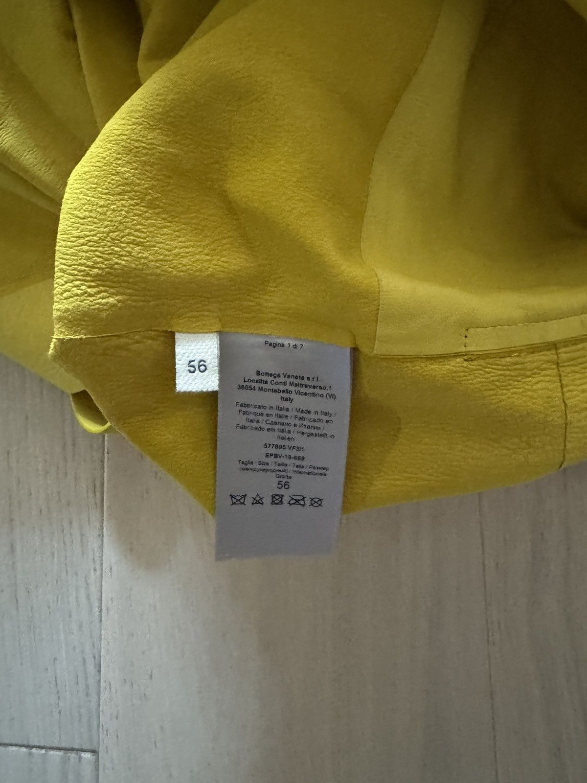 Bottega Veneta Bottega Veneta Yellow Leather Coat Size US XL / EU 56 / 4 - 6 Thumbnail