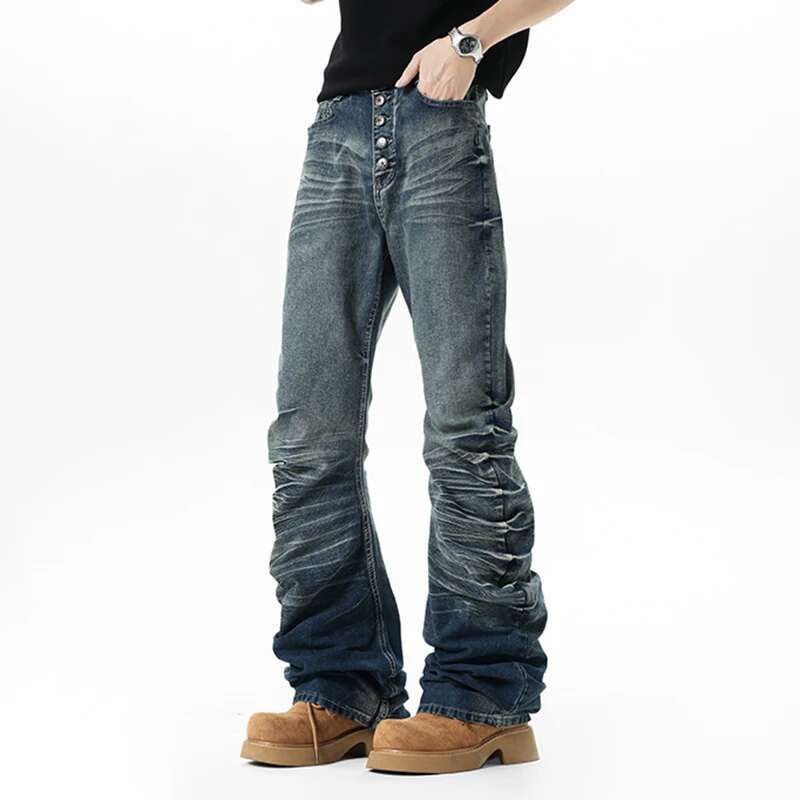 Japanese Brand High street buttoned pleated jeans Size US 34 / EU 50 - 3 Thumbnail