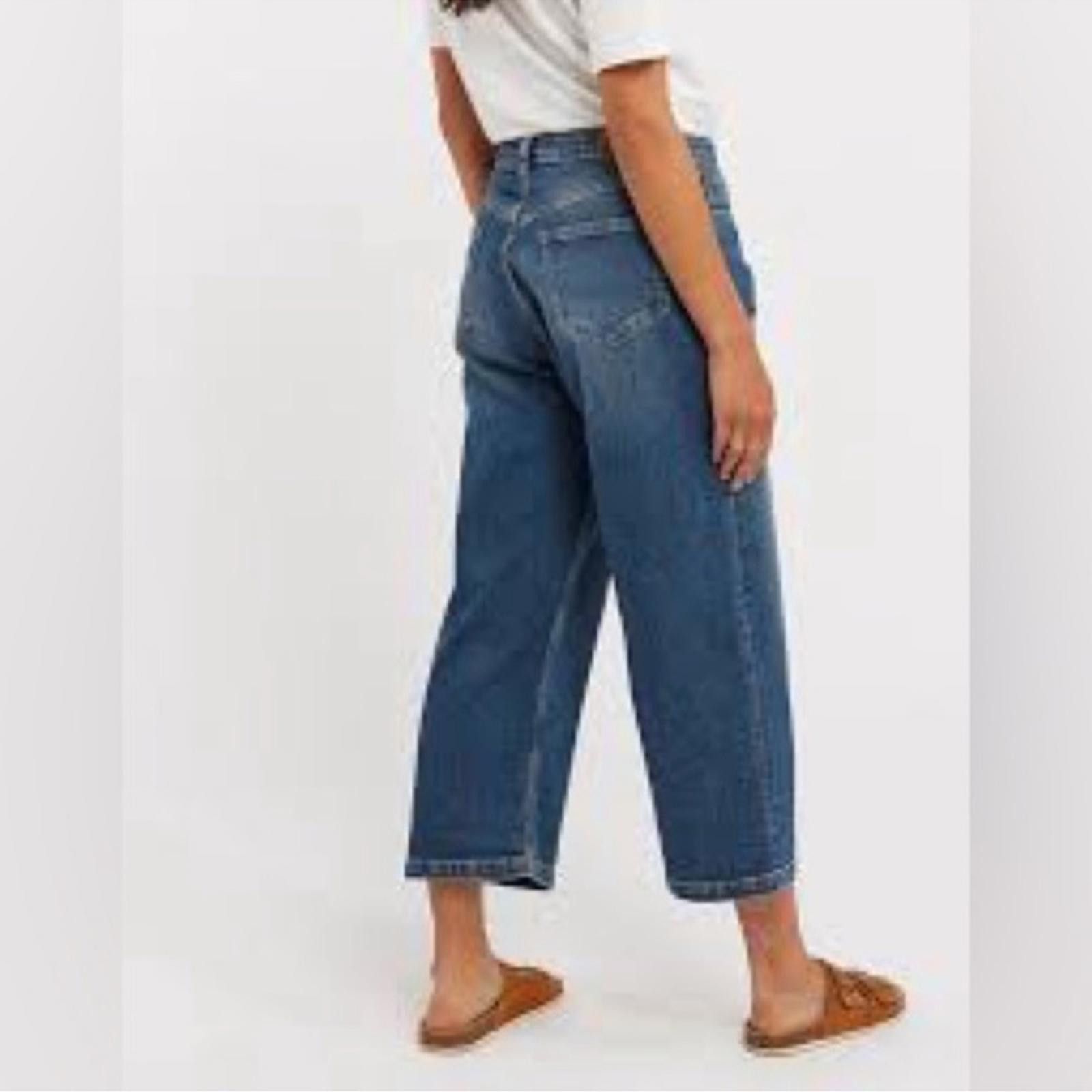 FatFace Fat Face Women’s Mid Wash Wide Leg Crop Denim Jeans 6 Size 28" / US 6 / IT 42 - 2 Thumbnail