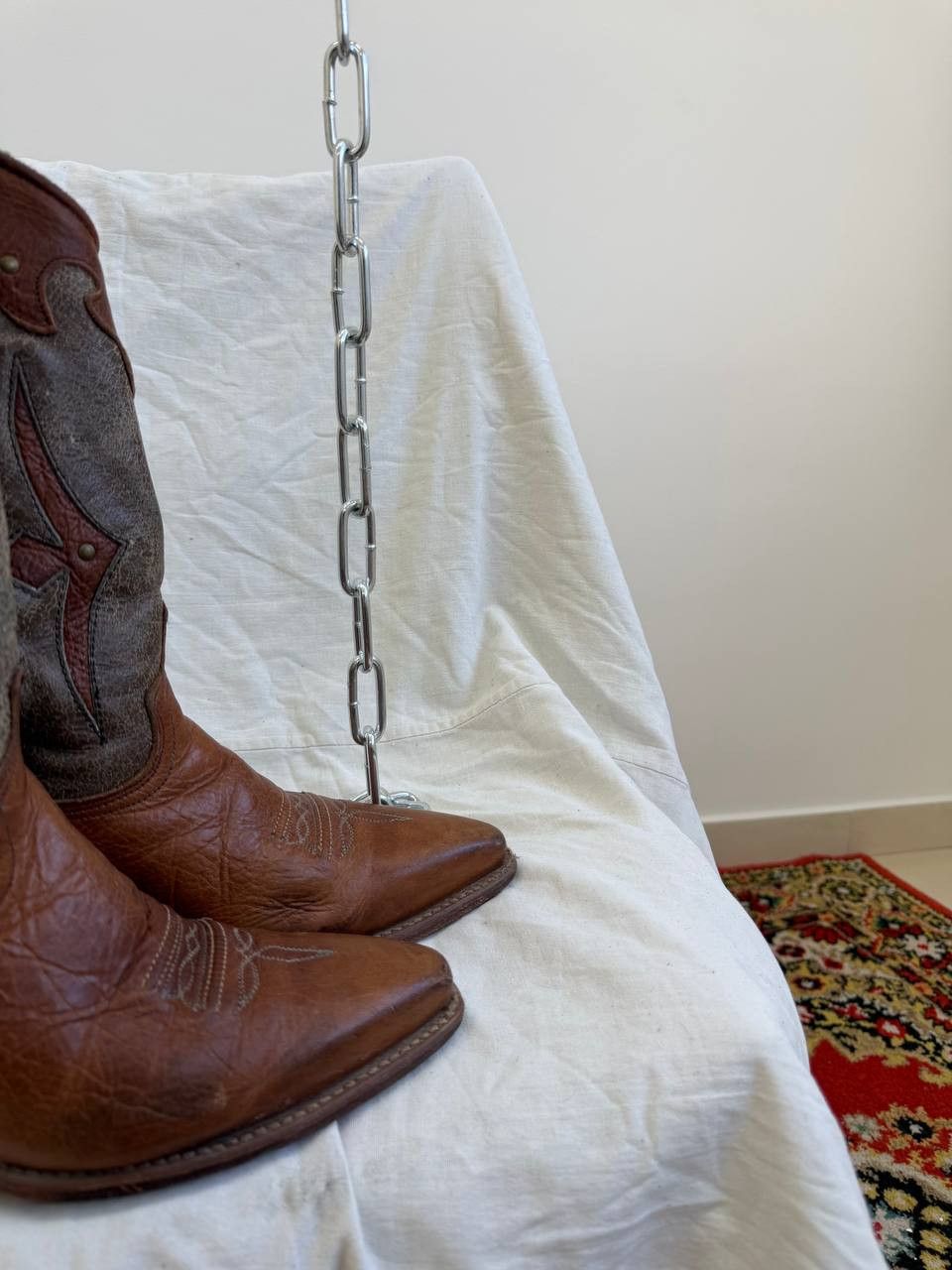 14th Addiction Western Style python snake Leather Cowboy Boots Studded 41 Size US 7 / EU 40 - 6 Thumbnail