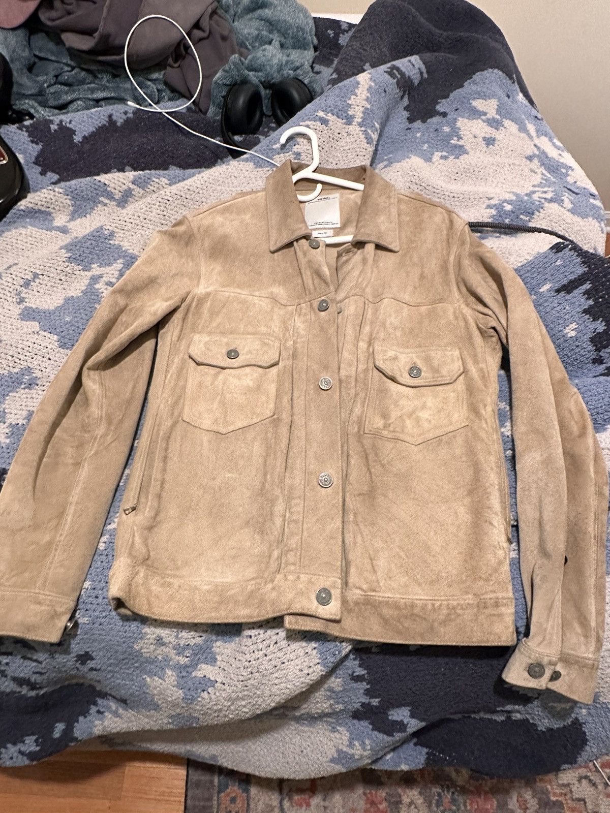 image of Visvim 101 Suede Jacket Fw12 in Sand, Men's (Size Medium)