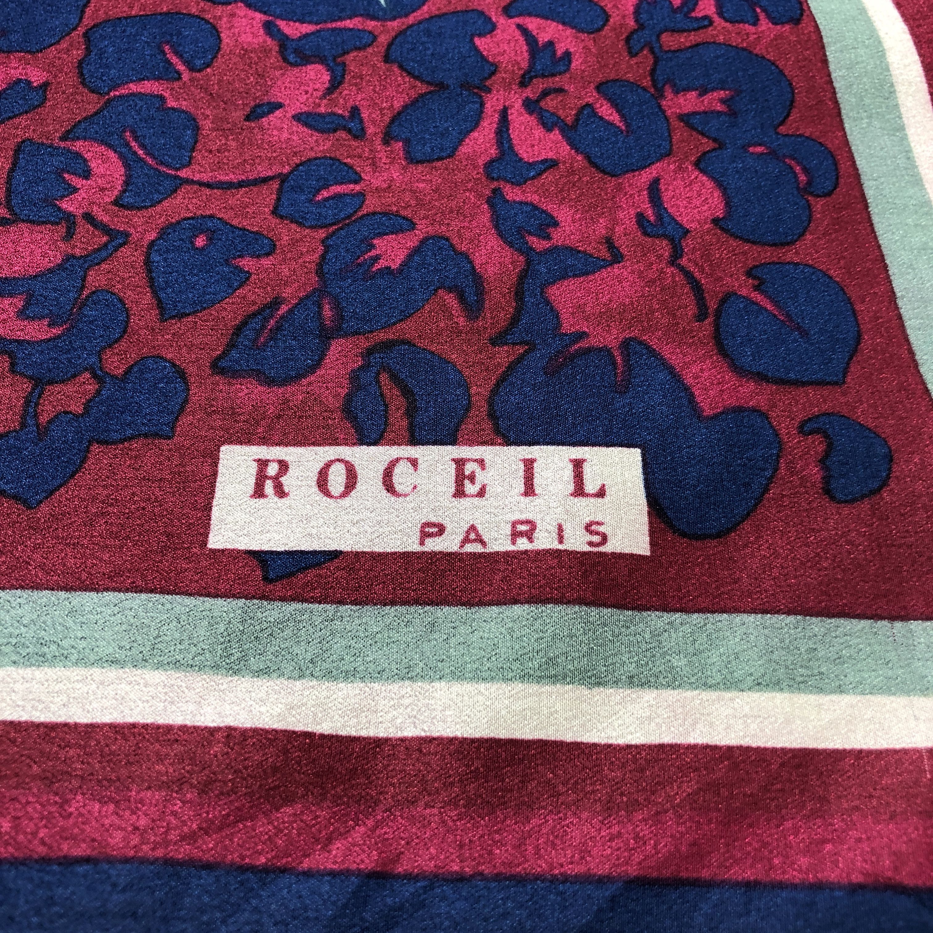 Vintage Vintage Roceil Floral Silk Scarf M1272 Size ONE SIZE - 4 Thumbnail