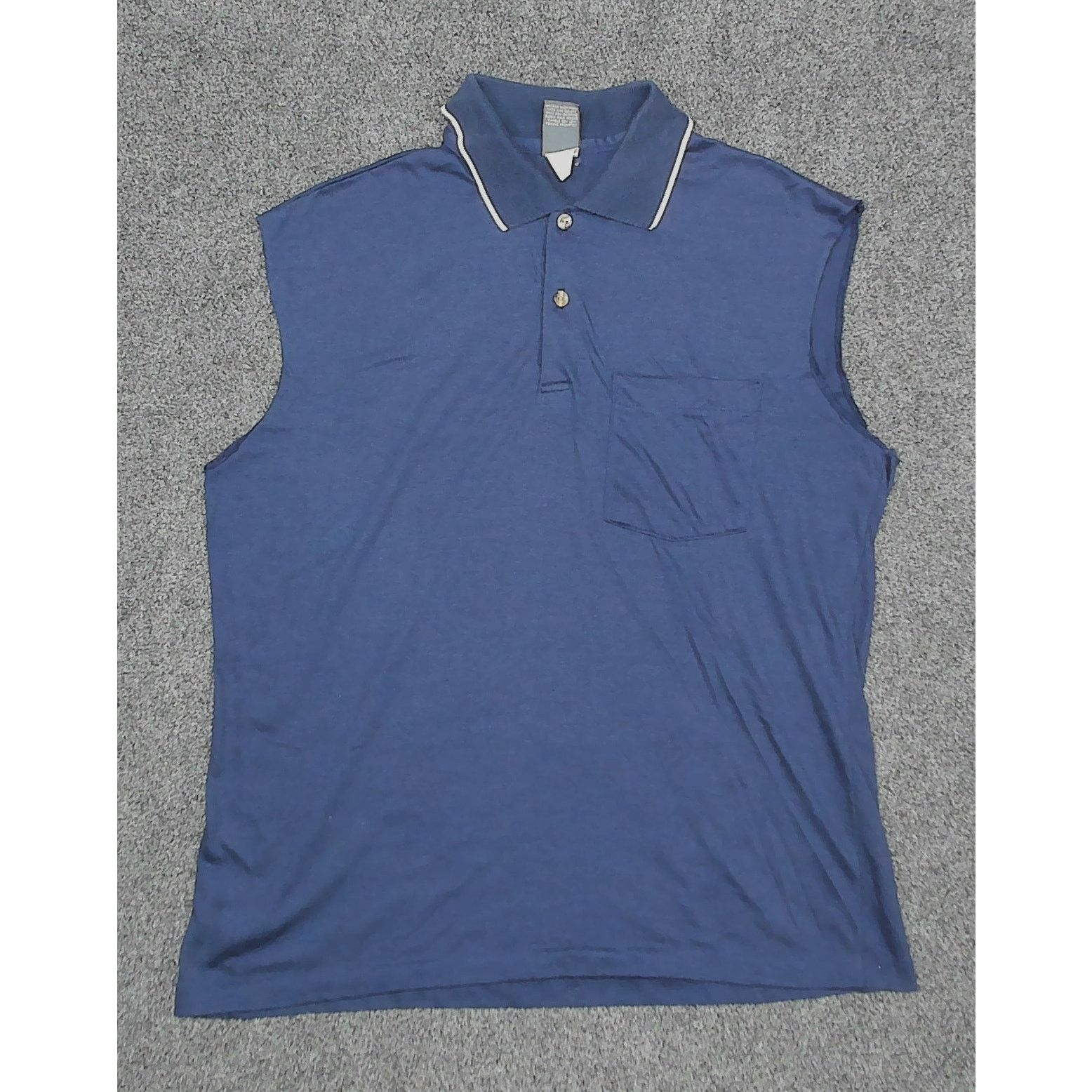 Vintage Vintage | 80s Single Stitch Sleeveless Cutoff Polo Shirt Size US M / EU 48-50 / 2 - 3 Thumbnail