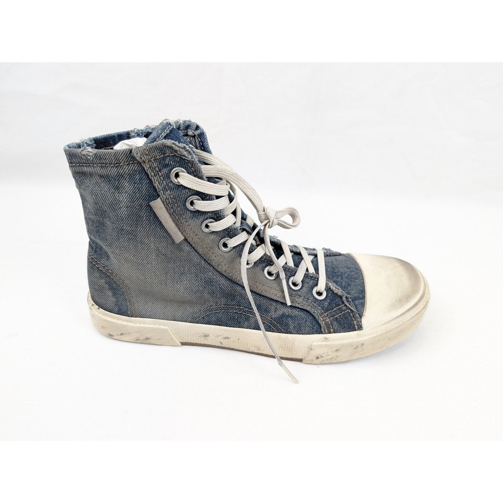 Balenciaga o1rshd1 90'S Paris High-Top Sneakers in Denim Blue Size US 8 / EU 41 - 1 Thumbnail