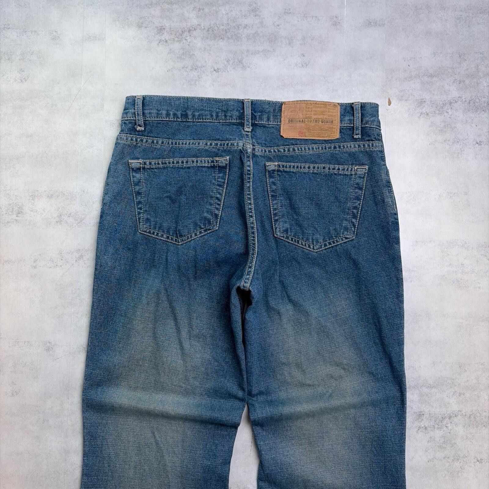 Fubu Y2K Blue Fubu Grunge Flared Low Rise Skater Denim Jeans Size 30" / US 8 / IT 44 - 3 Thumbnail