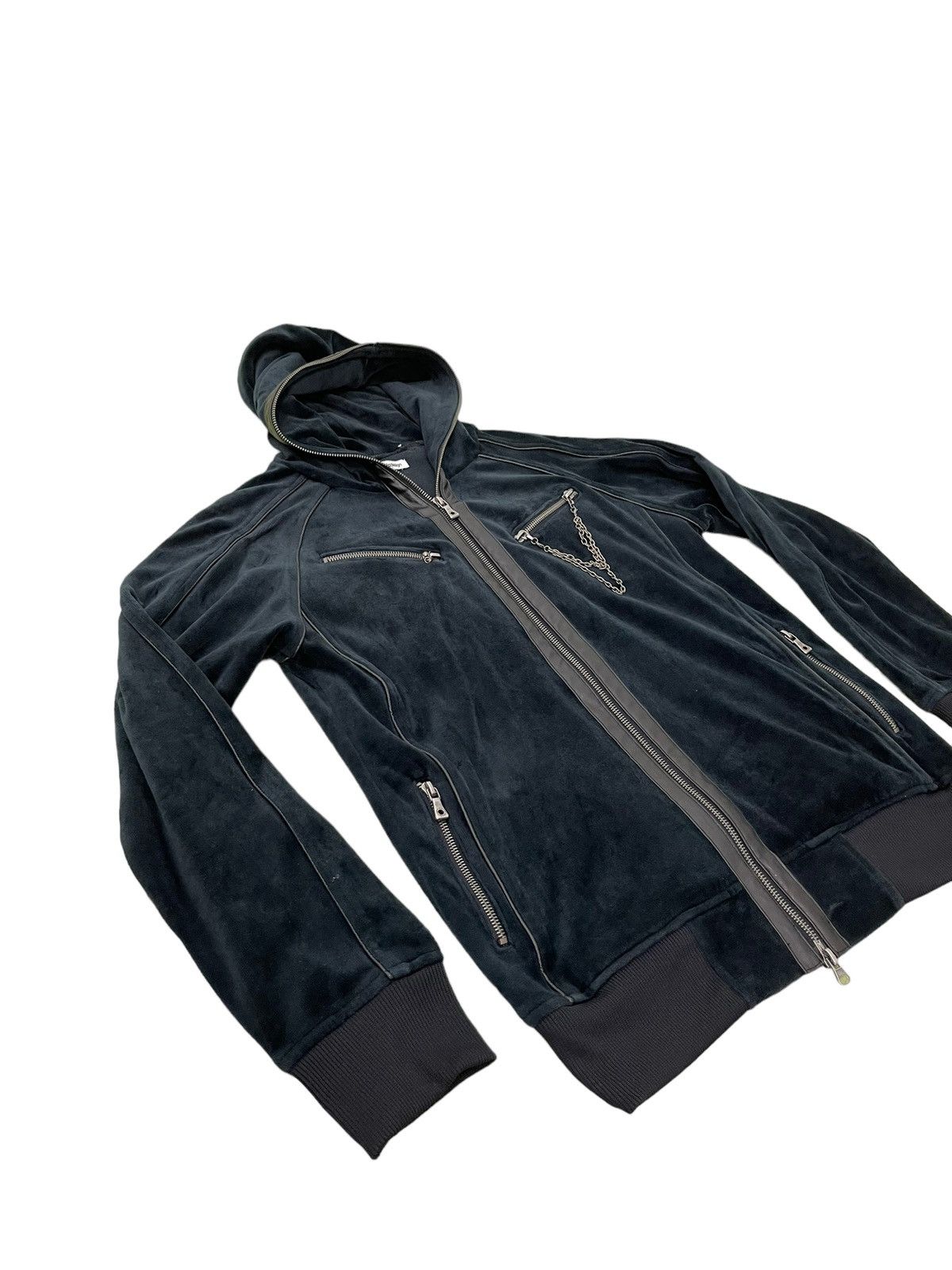Japanese Brand Velvet Jacket Semantic Design Gothic Leather Parts 5🟩5 Size US M / EU 48-50 / 2 - 6 Thumbnail