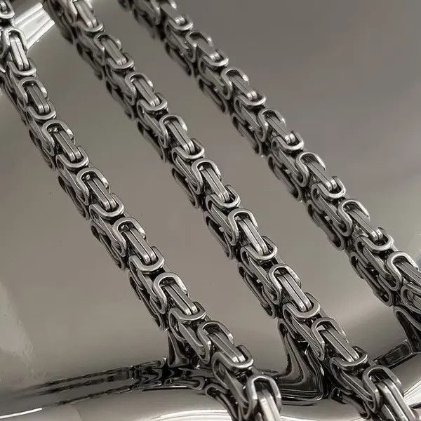 Designer × Jewelry Titanium Steel Link Chain Necklace for Men Women Size ONE SIZE - 3 Thumbnail