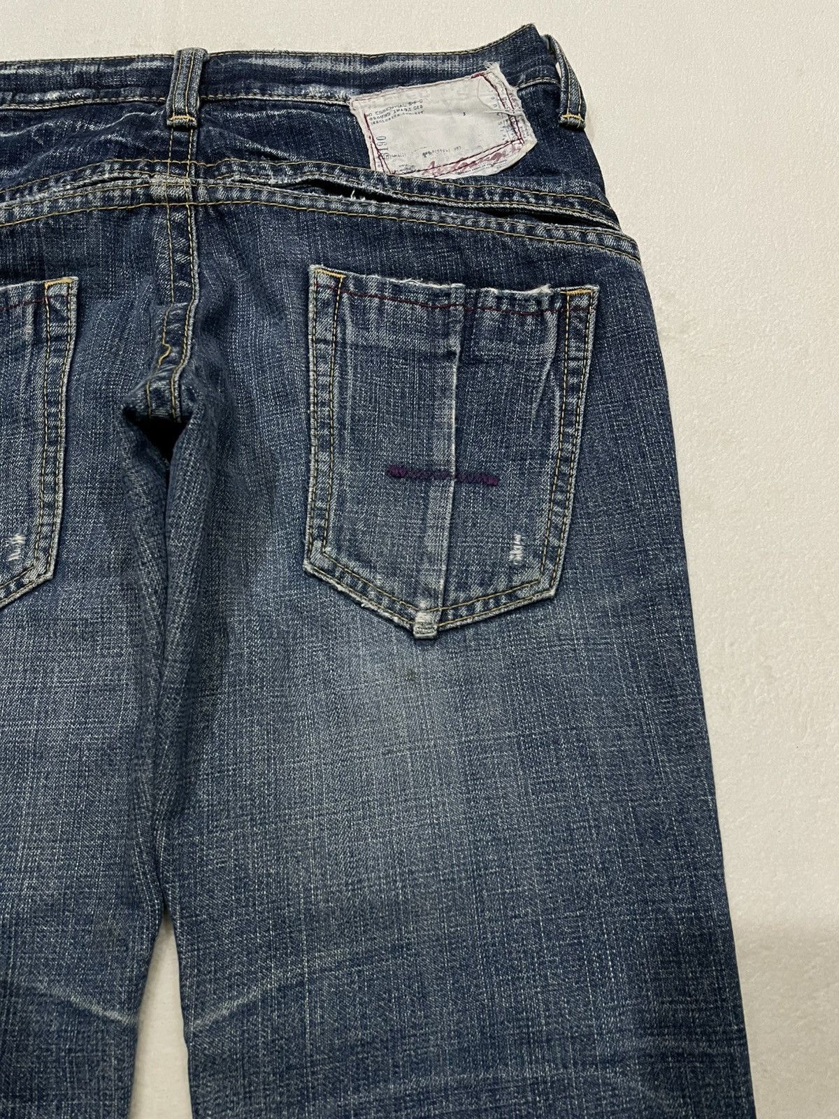 Japanese Brand Vintage Japanese Brand Straight Cut Distressed Faded Jeans Size US 30 / EU 46 - 15 Thumbnail