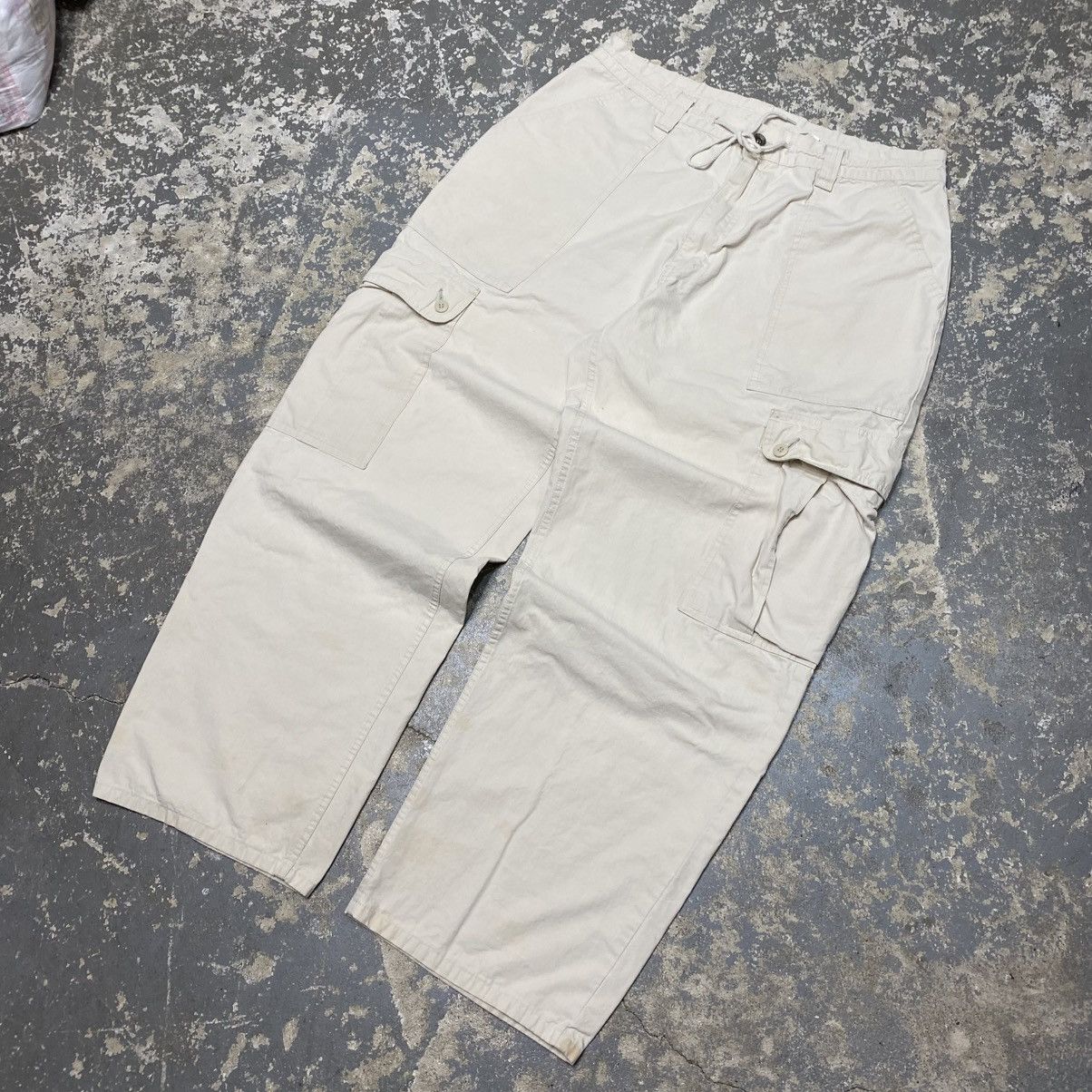 JNCO × Levi's × Vintage Vintage Levi’s SilverTab Cargo Tan Baggy Parachute Pants 90s Size US 35 - 8 Thumbnail