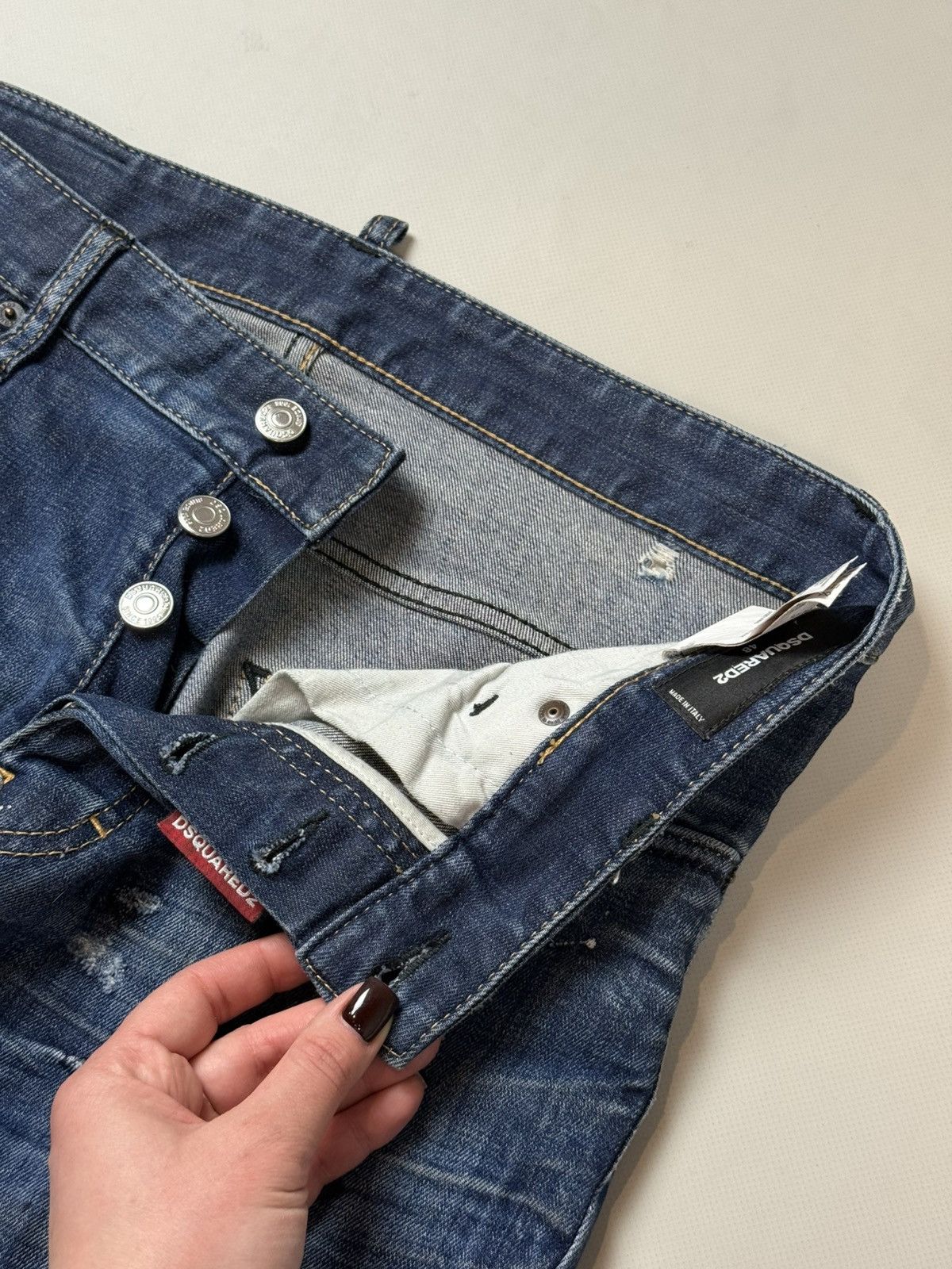 Dsquared2 Dsquared2 Men’s Distressed Denim Tidy Biker Jeans Size 48 Size US 32 / EU 48 - 13 Thumbnail