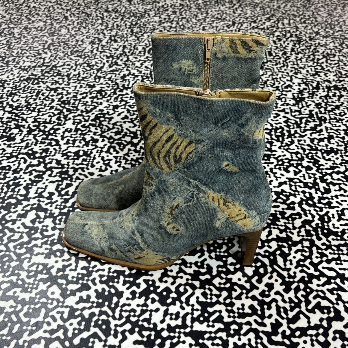 Japanese Brand Vintage Y2K Japanese Retro Cavalli Zebra Style Boots Size US 11 / IT 41 - 7 Thumbnail