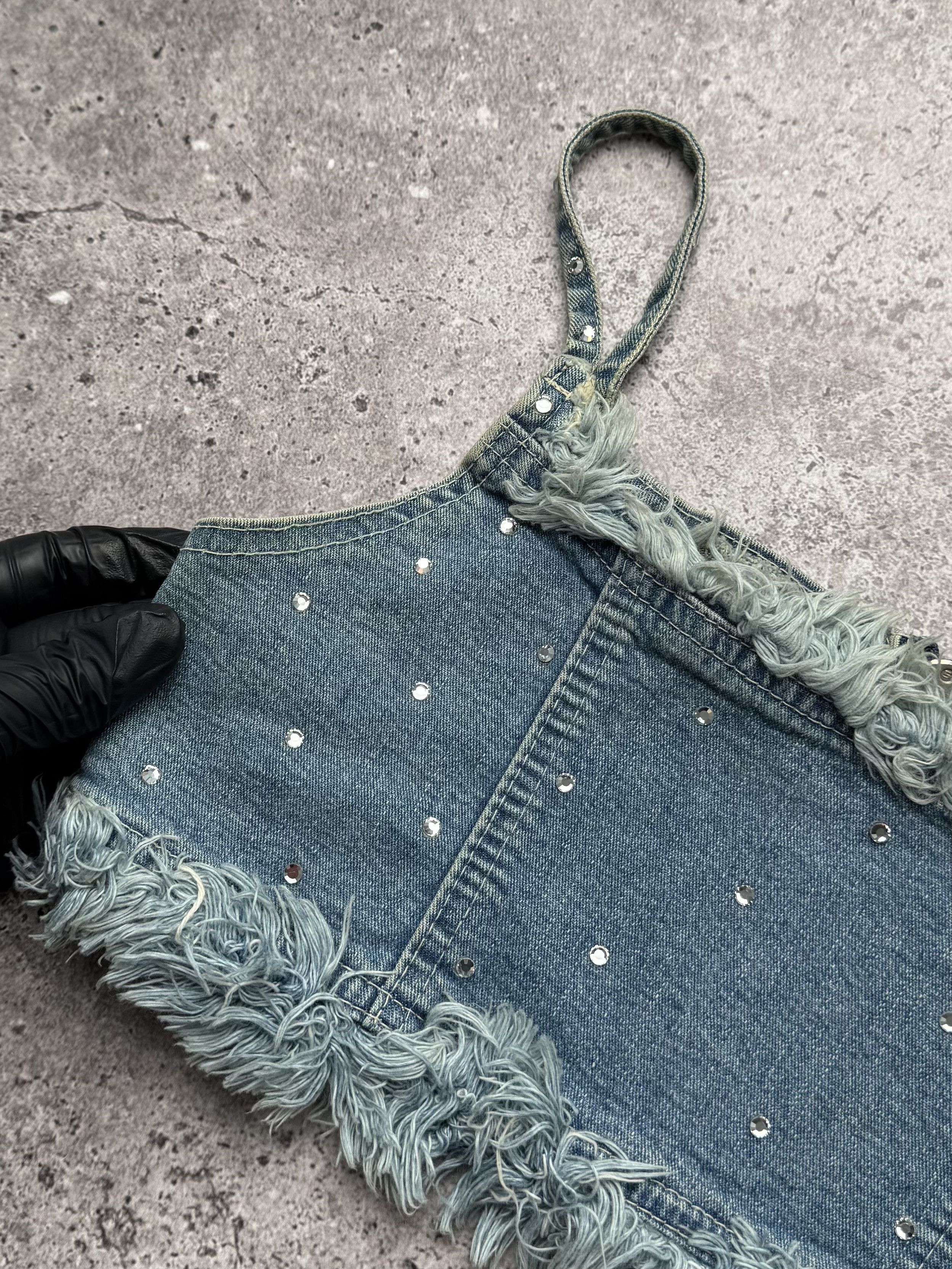 Vintage Vintage Denim Crop Top C20 Size XS / US 0-2 / IT 36-38 - 3 Thumbnail