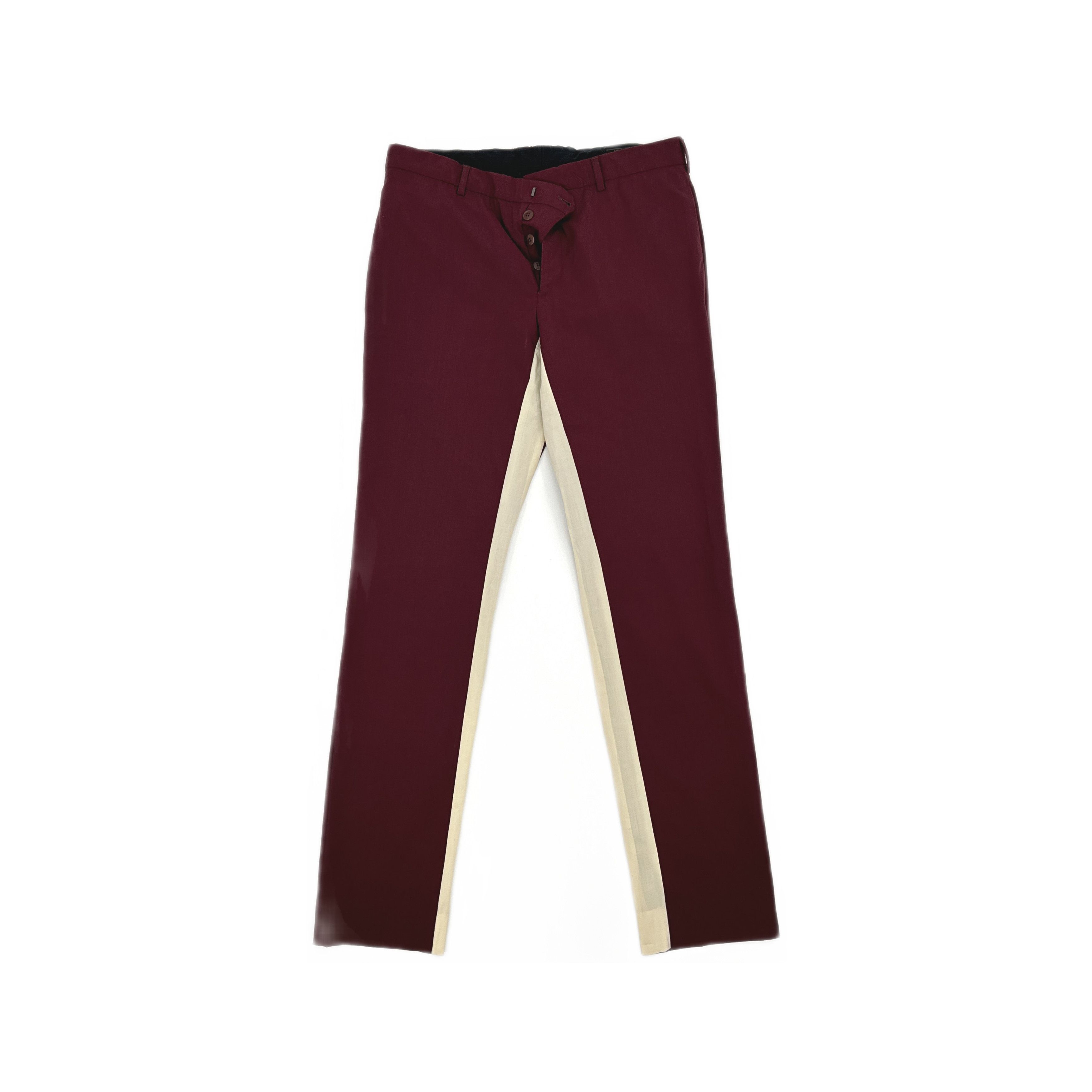 Prada Prada Burgundy Contrast Panel Pants Size 32 Size US 32 / EU 48 - 1 Thumbnail
