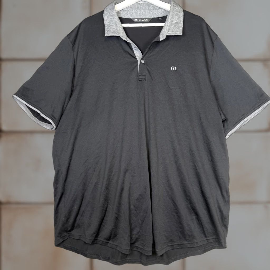 TravisMathew Travis Mathew Polo Shirt Black 3XL XXXL Pima Cotton Short Sleeve Men’s Shirt Mens Regular Size Size US XXL / EU 58 / 5 - 1 Thumbnail