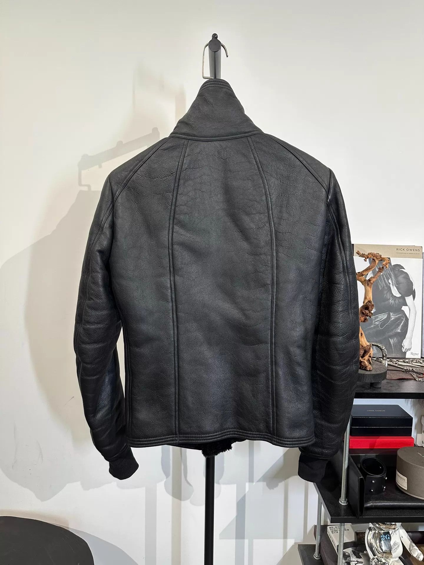 Rick Owens Rick Owens Fur Leather Stand Collar Jacket 46 Size US S / EU 44-46 / 1 - 3 Thumbnail
