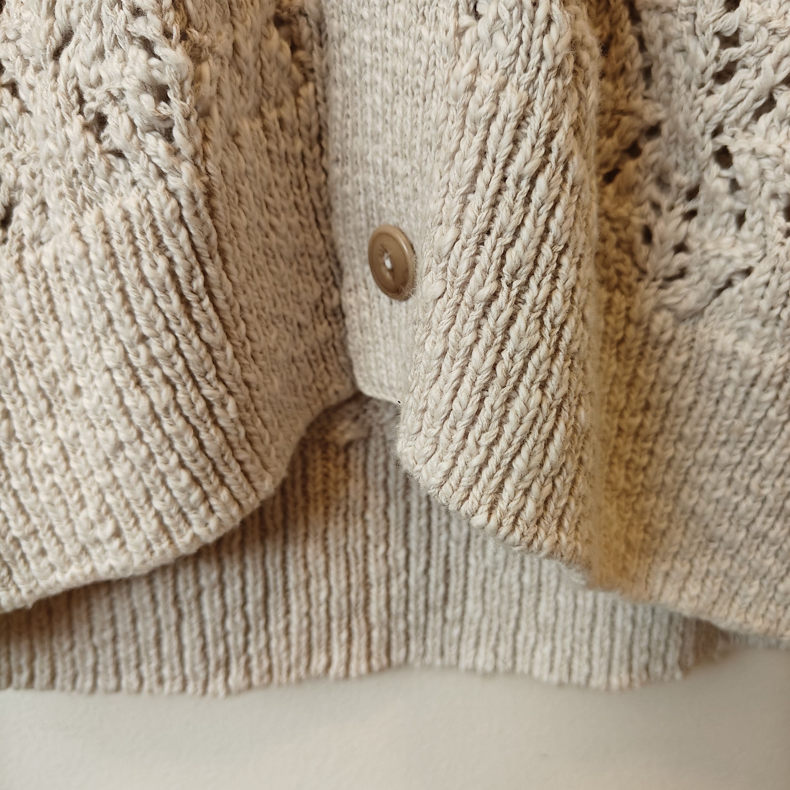 3sixteen NWT Knit ecru cardigan, crochet fits small $298 Size US M / EU 48-50 / 2 - 10 Thumbnail