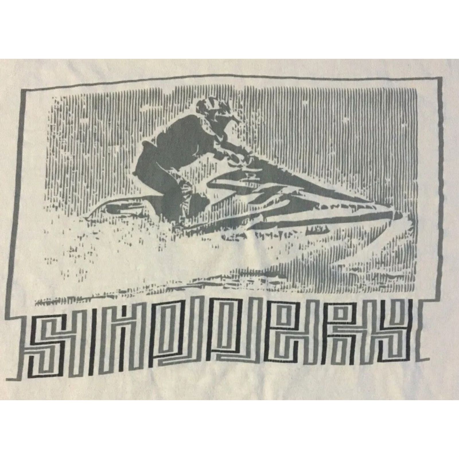 Vintage VINTAGE Wave Runner Shirt XL White 90s Slippery Jet Ski Distressed Graphic Tee Men Size US XL / EU 56 / 4 - 3 Thumbnail