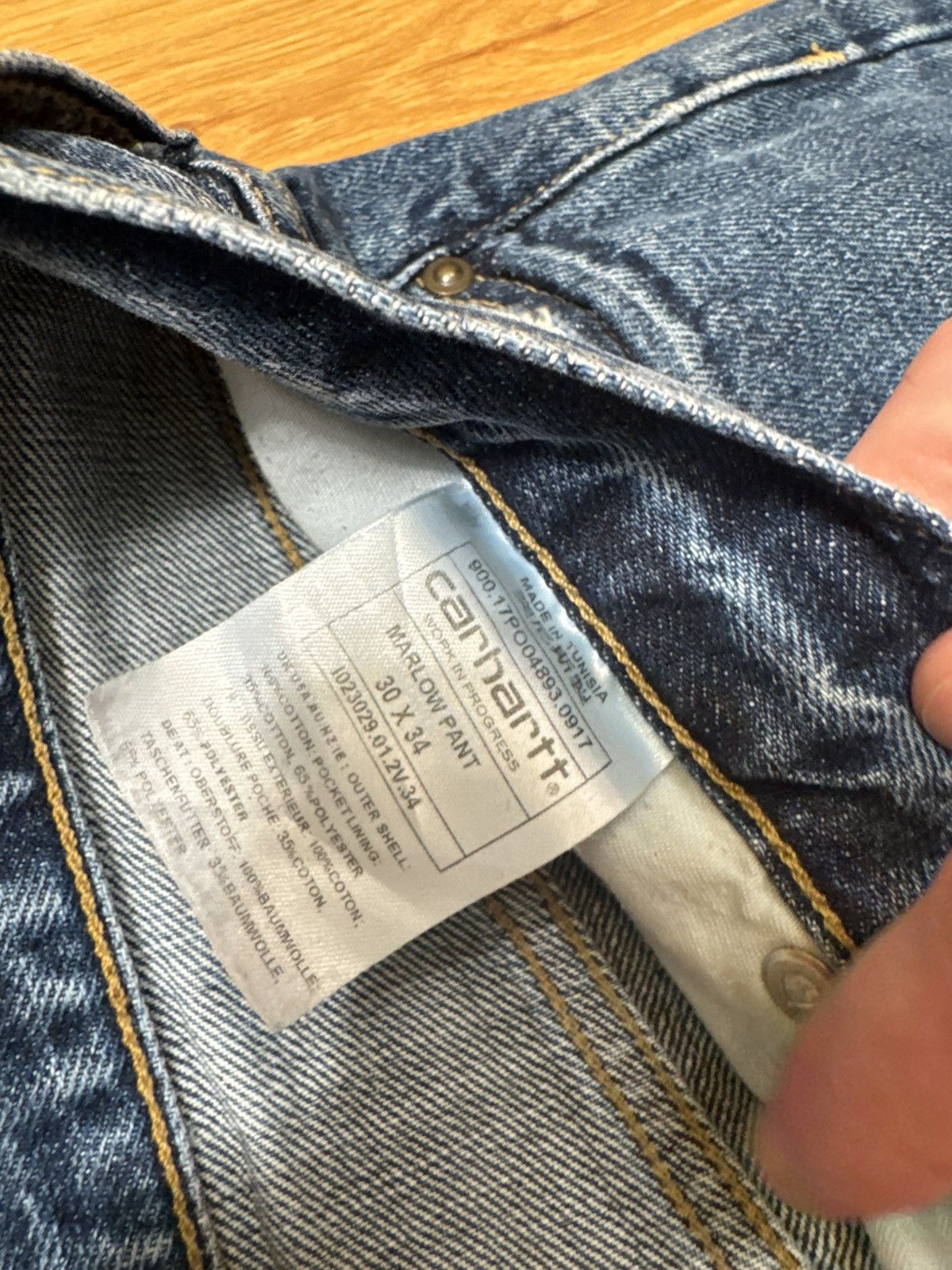 Carhartt Vintage Carhartt Jeans Marlow Denim Blue Pants 30x32 M Size US 32 / EU 48 - 15 Thumbnail