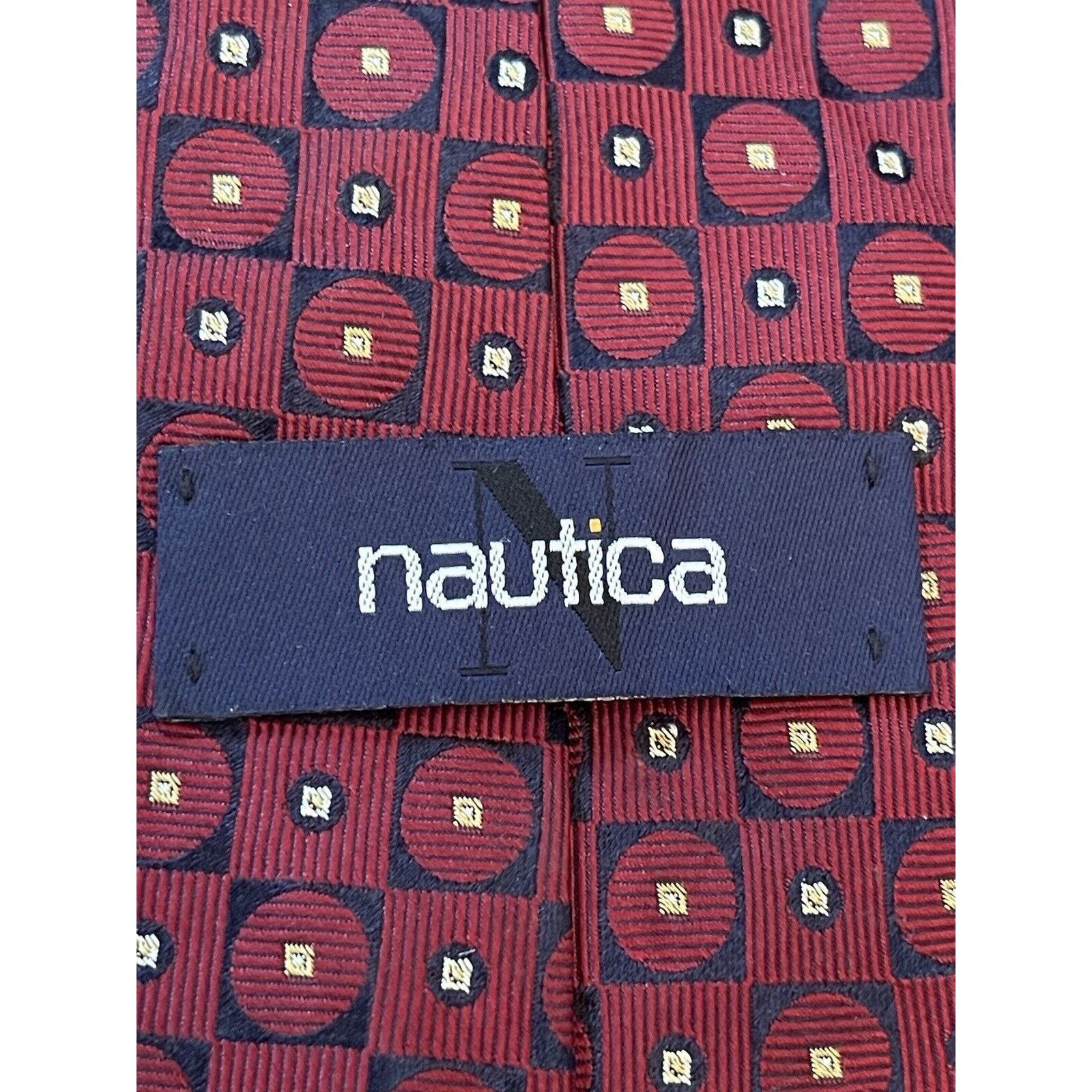 Nautica Nautica Burgundy Imported Silk Men’s Neck Tie Made In Usa Size ONE SIZE - 8 Thumbnail