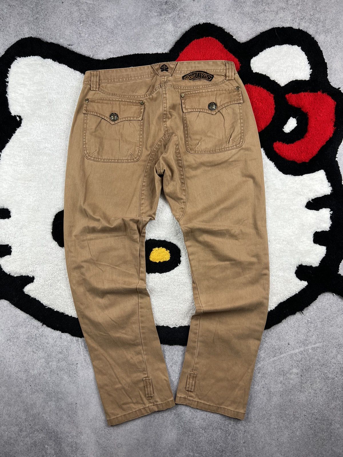 Vintage Vintage Nine Lives Grunge Punk Western Y2K Japanese Pants Size 31" - 10 Thumbnail