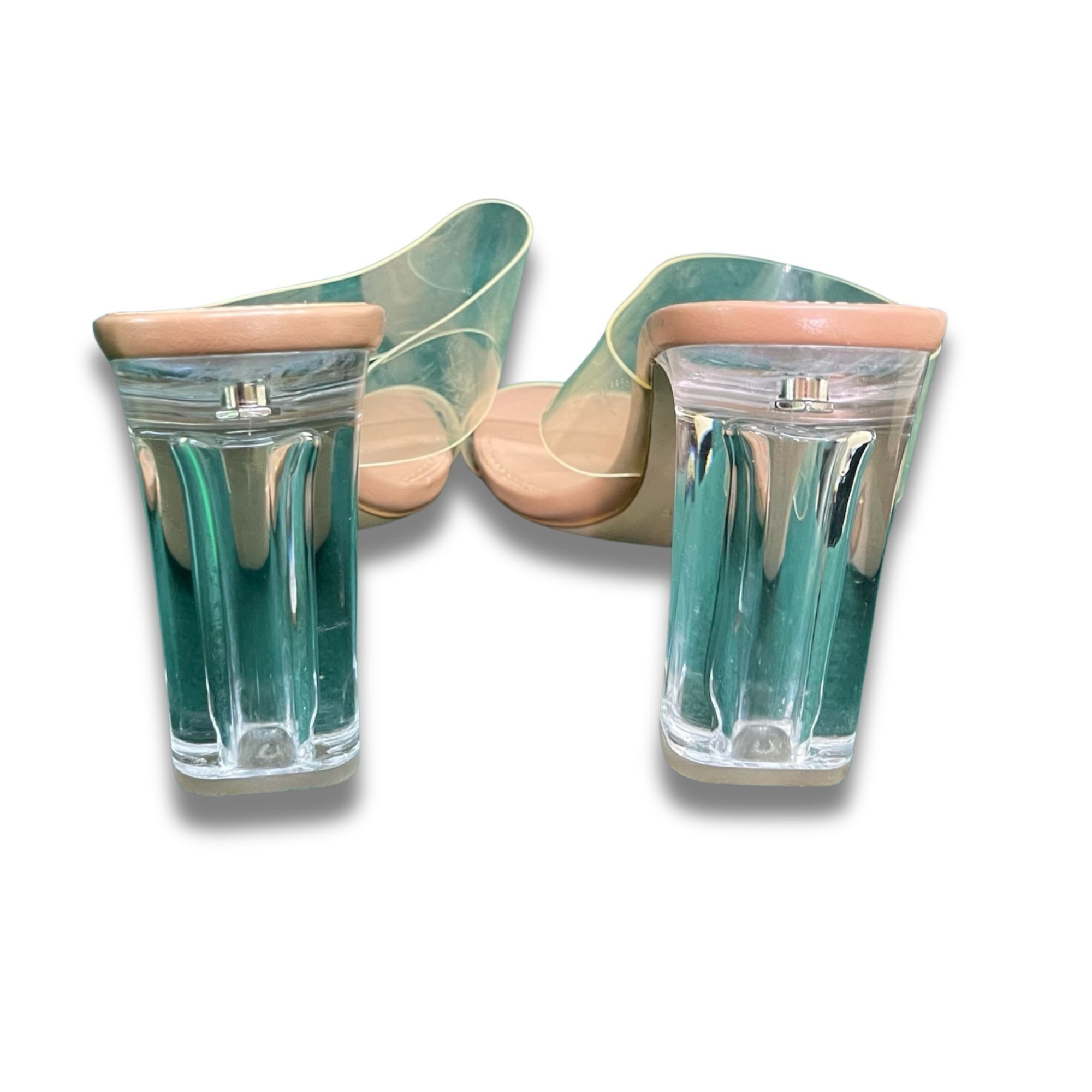 Zara Zara Heeled Mules Women Size 8 With Transparent Straps & Chu Size US 8 / IT 38 - 5 Thumbnail