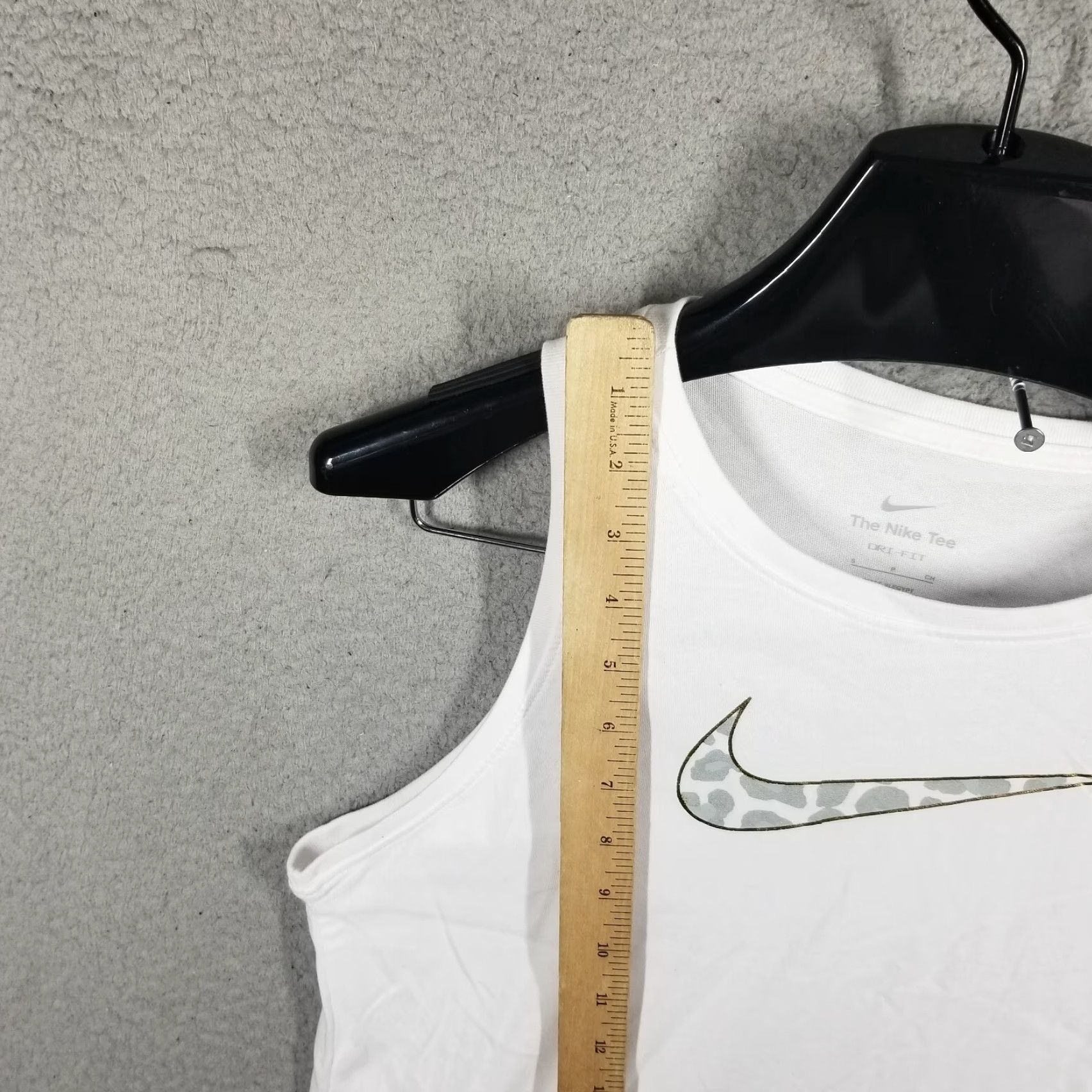 Nike Nike Dri-FIT Women’s S Tank Top Activewear Leopard Logo Short Sleeve White Size S Size S / US 4 / IT 40 - 4 Thumbnail