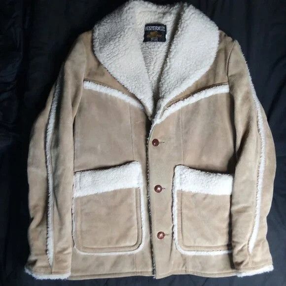 Sears Vintage Sears Western Outdoor Shearling Leather Coat Jacket Size US M / EU 48-50 / 2 - 1 Thumbnail