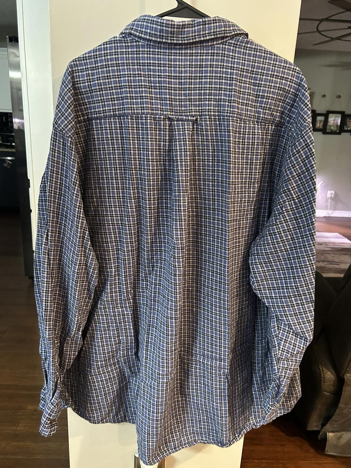 Saddlebred Saddlebred Big Man 3X Blue Plaid Casual Shirt Size US XXL / EU 58 / 5 - 4 Thumbnail