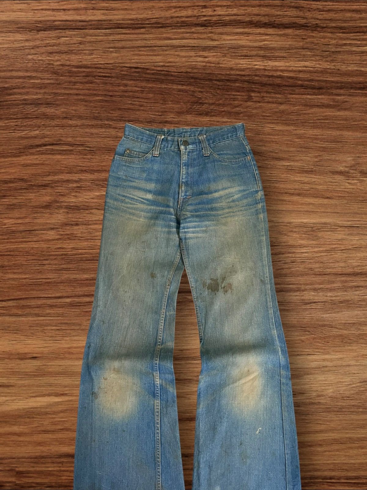 If Six Was Nine × Japanese Brand × Le Grande Bleu (L.G.B.) Vintage Japanese Brand Rusty Dirt Blue Washed Flare Jeans Size 26" / US 2 / IT 38 - 3 Thumbnail