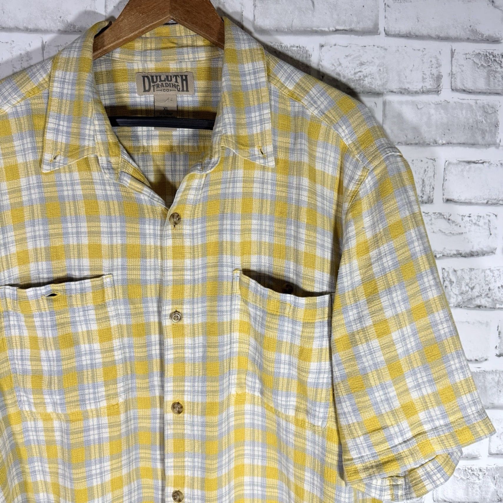 CO DULUTH TRADING CO Plaid Hemp Blend Short Sleeve Button-Up Shirt Mens XL Multicolor Size US XL / EU 56 / 4 - 2 Thumbnail