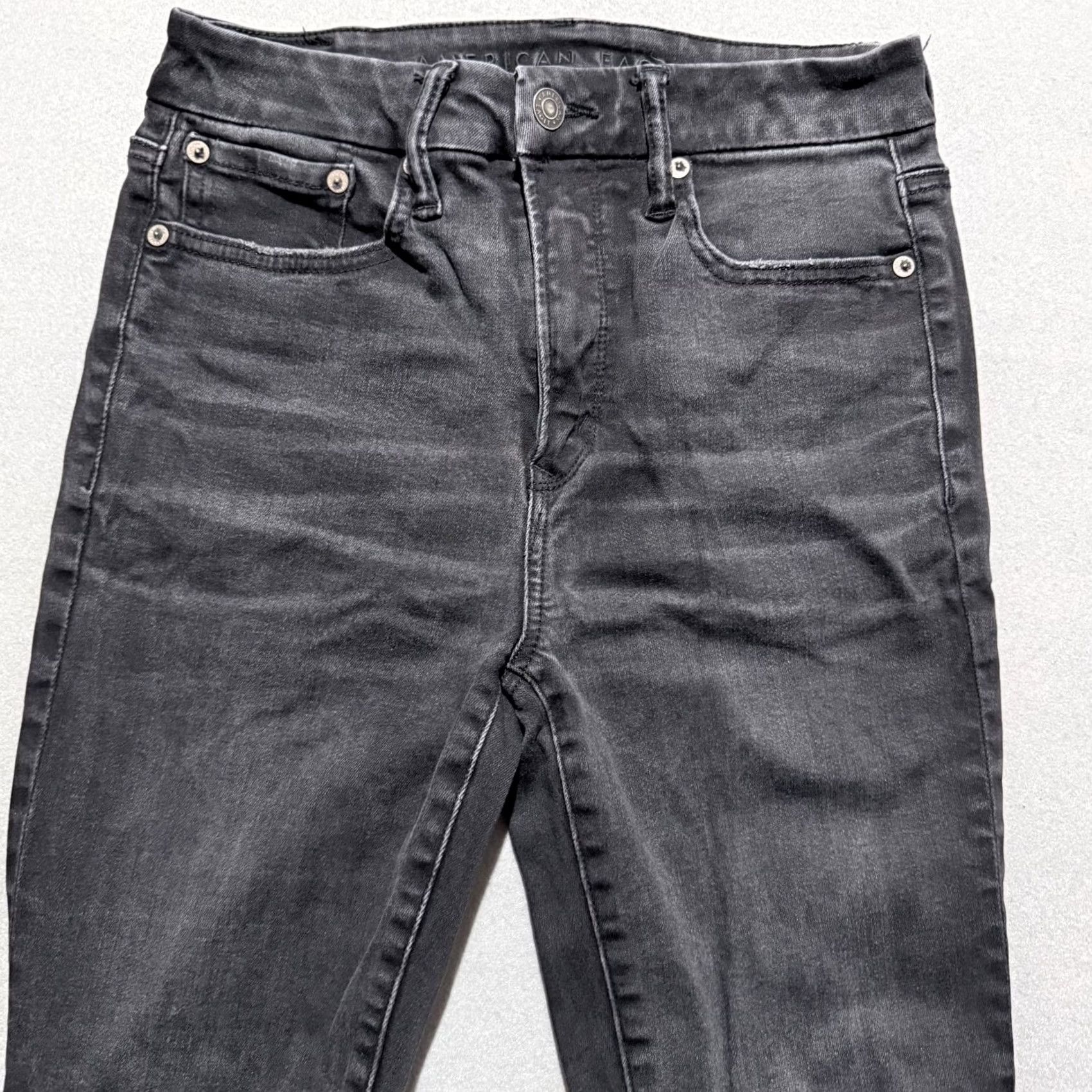 American Eagle Outfitters American Eagle The Luxe Jeans Women's Black Denim Distressed Pockets - 6 Size 28" / US 6 / IT 42 - 3 Thumbnail