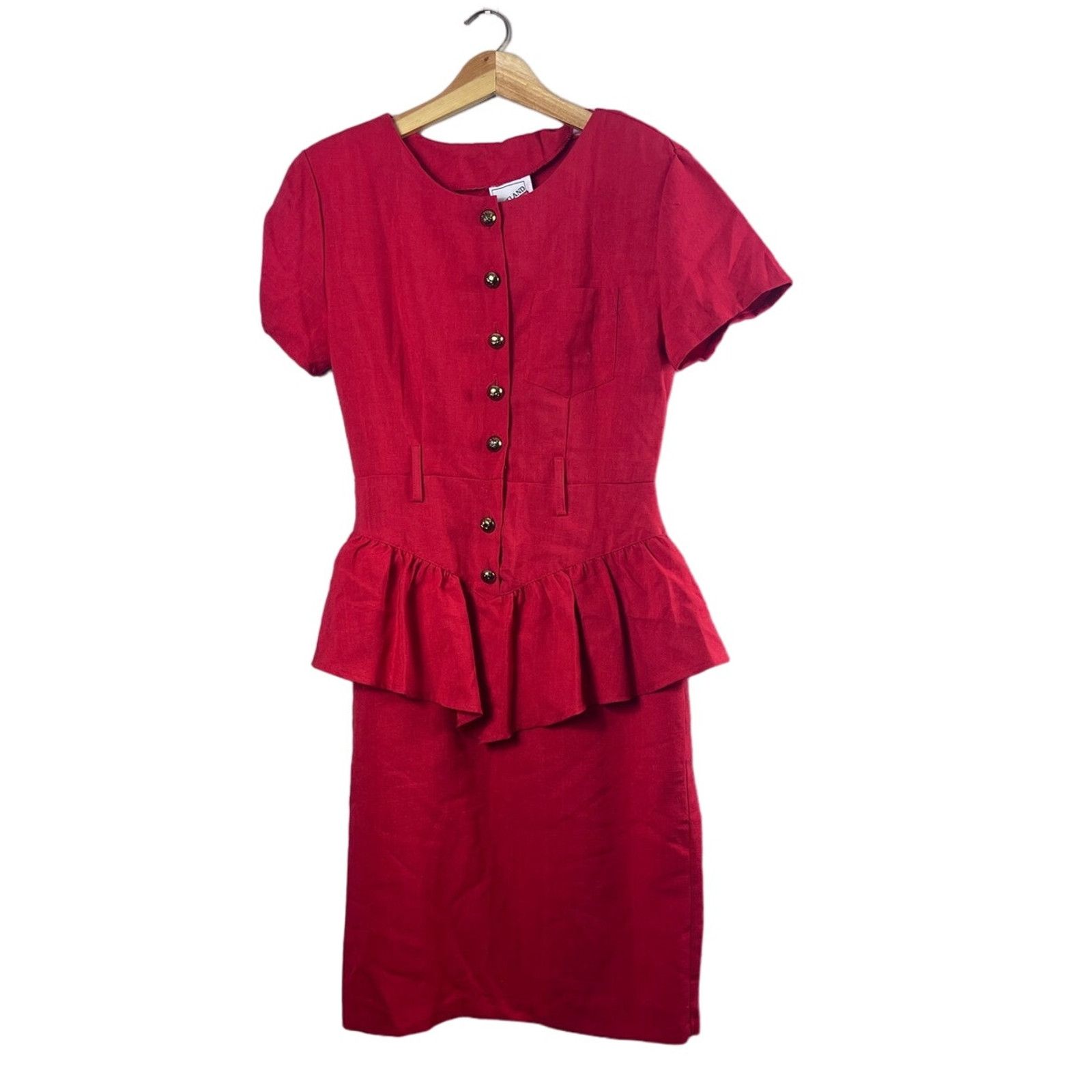 Vintage Vintage Red Women’s Britland Dress 5 Size S / US 4 / IT 40 - 1 Thumbnail