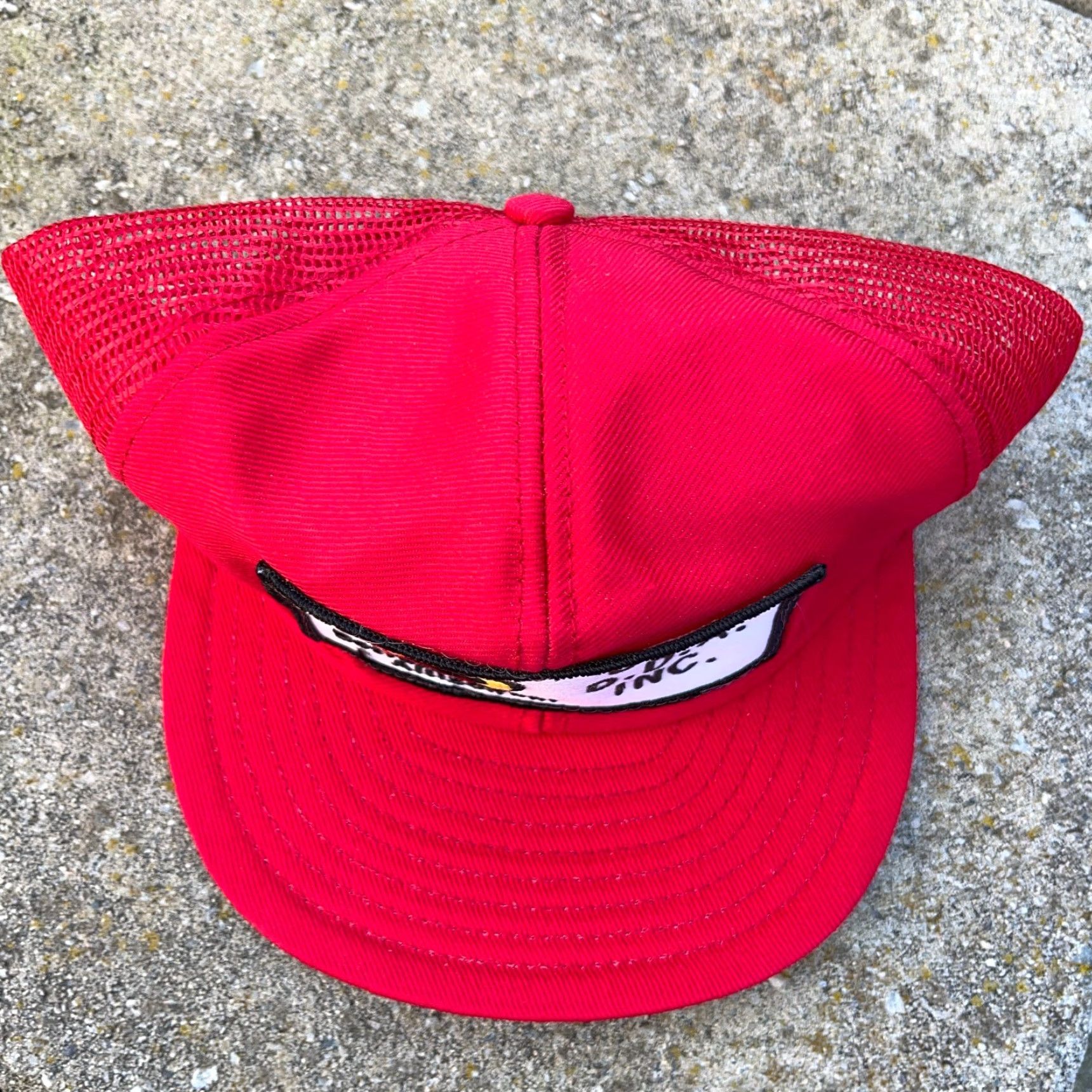 Vintage VINTAGE Louisville MFG Trucker Hat Cap Made IN USA Adjustable Red Cotton Twill 80s 90s Classic Logo Men"} Size ONE SIZE - 4 Thumbnail