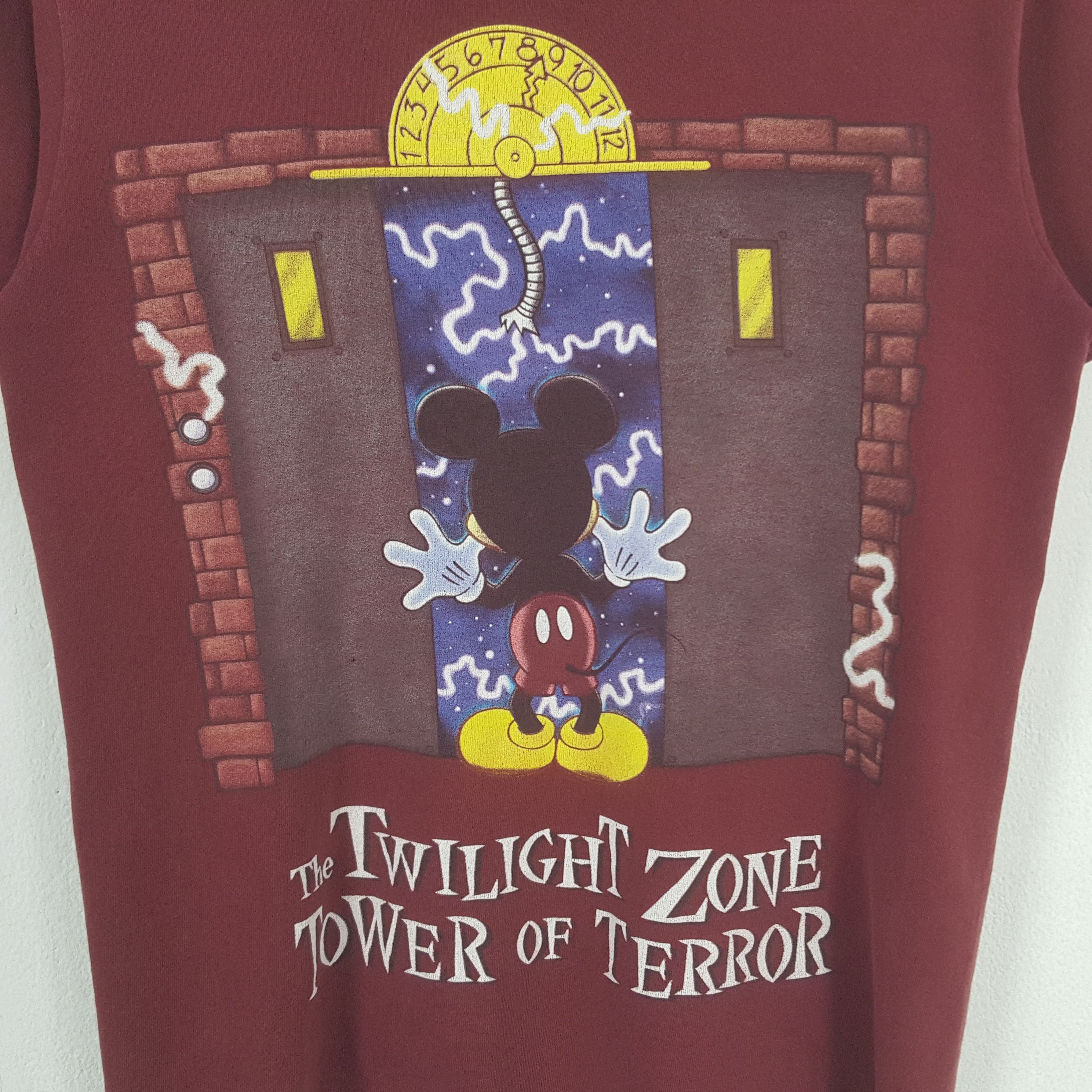 Mickey Mouse Vintage The Twilighht Zone Tower Or Terro Tshirt C294N20 Size US S / EU 44-46 / 1 - 2 Thumbnail