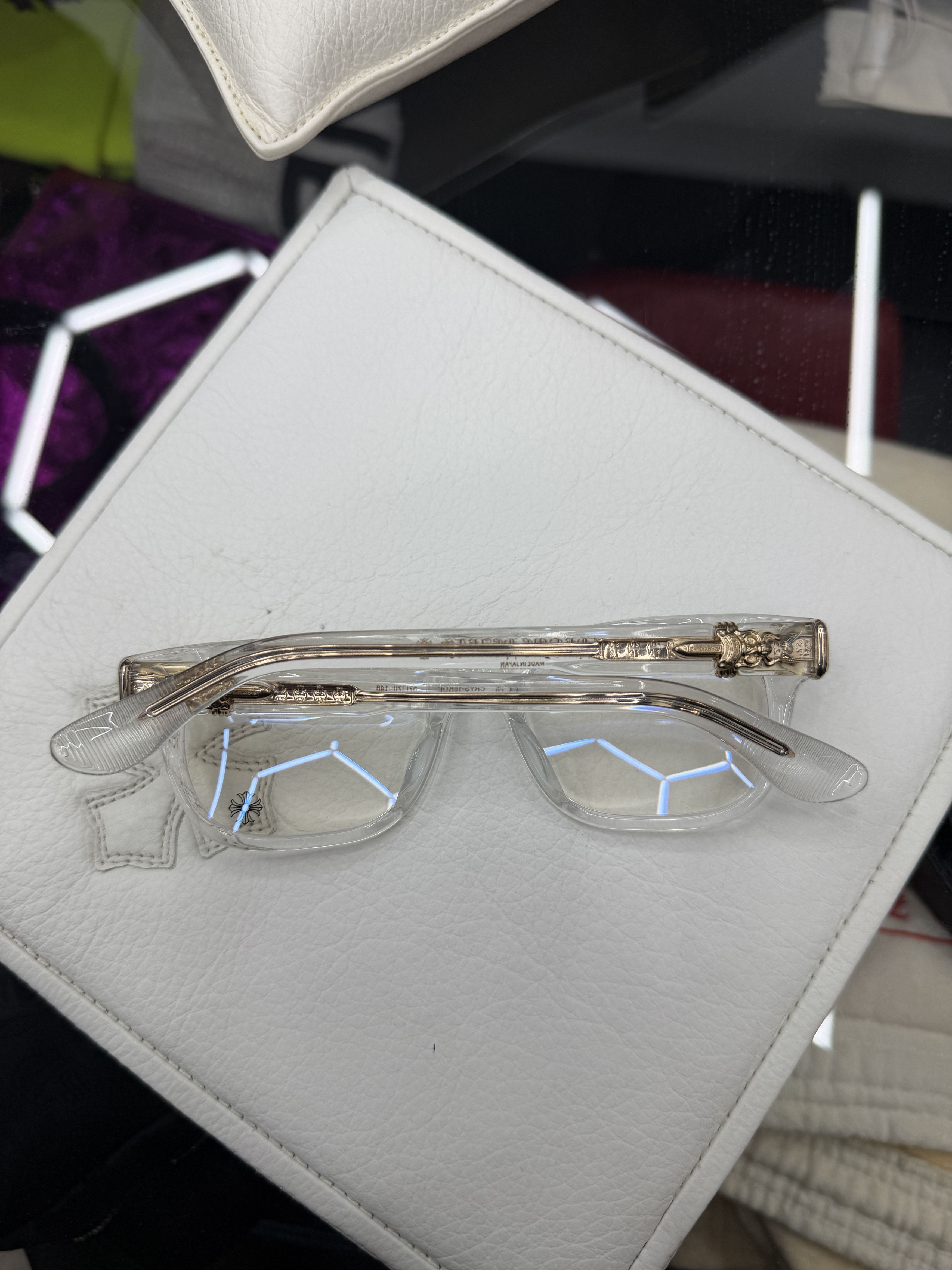 Chrome Hearts Chrome Hearts Dooable Glasses Crystal/Gold Size ONE SIZE - 7 Thumbnail