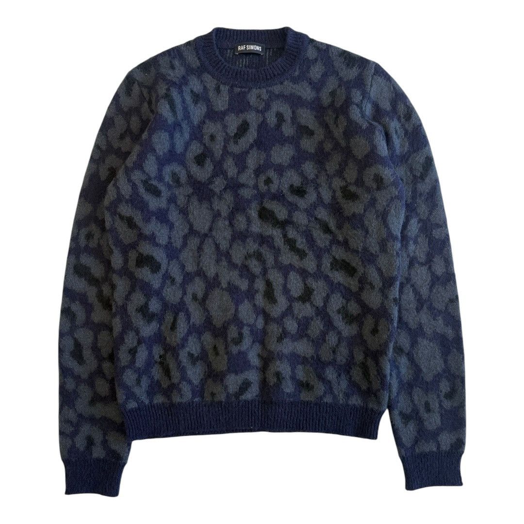 Raf Simons Raf Simons Autumn 2014 Blue Leopard Mohair Sweater Size US S / EU 44-46 / 1 - 1 Thumbnail