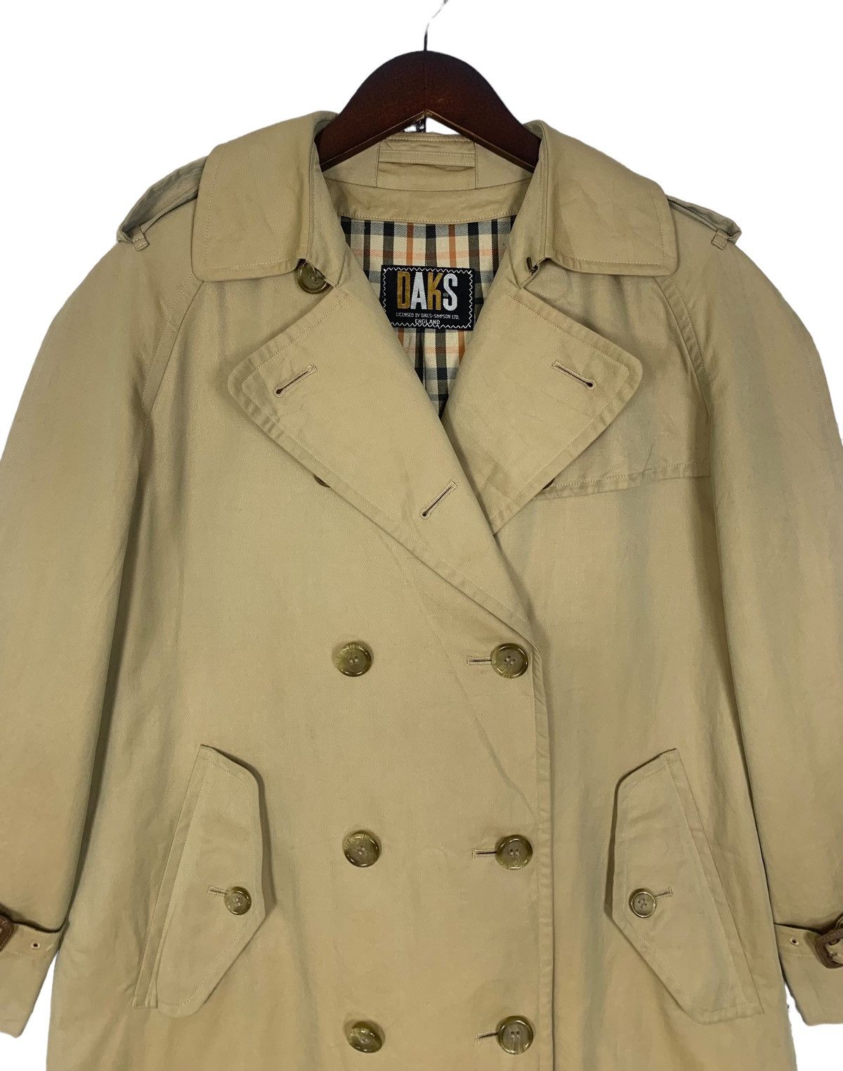 DAKS Daks By Simpson Ltd London Luxury Trench Long Coat Size S / US 4 / IT 40 - 3 Thumbnail