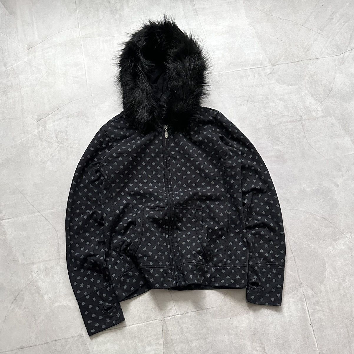 Japan LGB If Six Was Nine Style Faux Fur Zip Hoodie Jacket