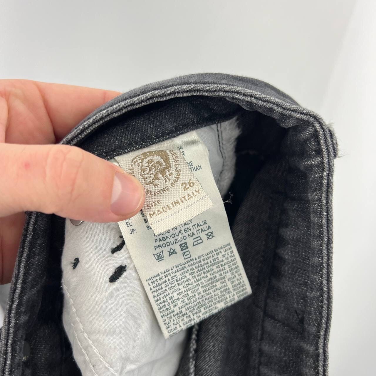 Diesel Y2k Diesel Denim Pants Distressed Baggy Dark Gray Vintage Size US 26 / EU 42 - 8 Thumbnail