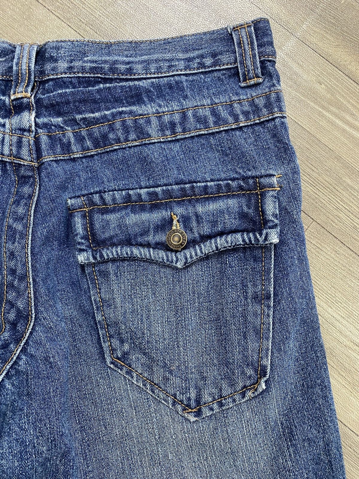 If Six Was Nine 2000s Jungle Storm Distressed Lgb Style Bootcut Flared Jeans Size US 30 / EU 46 - 17 Thumbnail