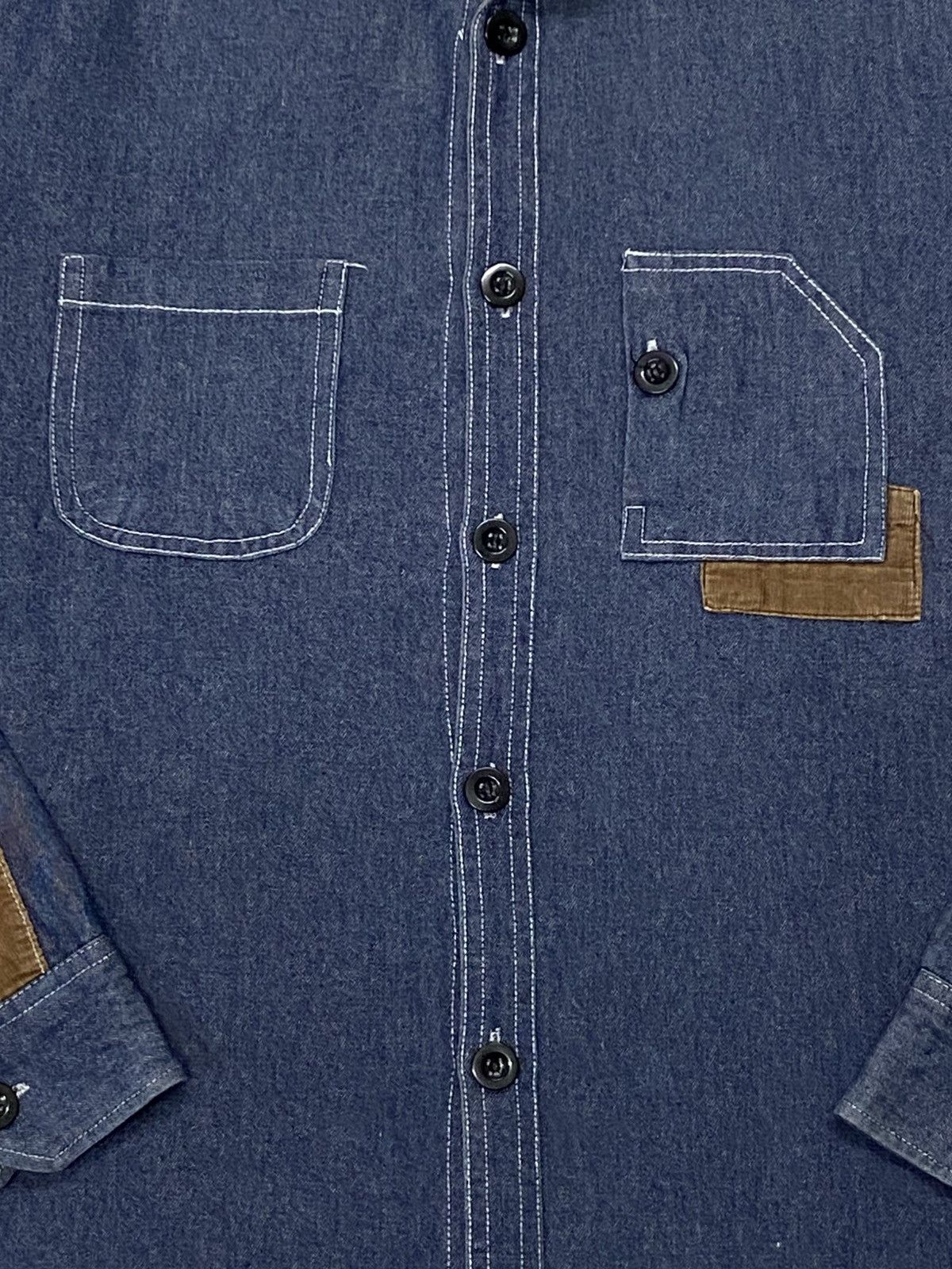 Junya Watanabe Junya Watanabe Man AD2009 Denim Shirt Button Ups Size US L / EU 52-54 / 3 - 13 Thumbnail