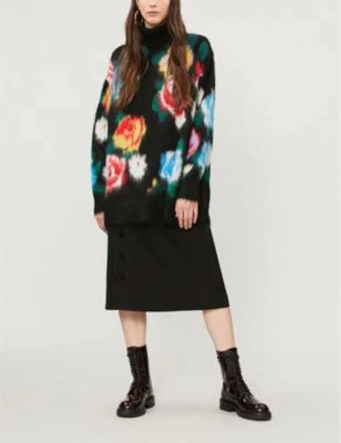 Miu Miu Miu Miu Roses Intarsia Mohair Sweater Size ONE SIZE - 1 Thumbnail