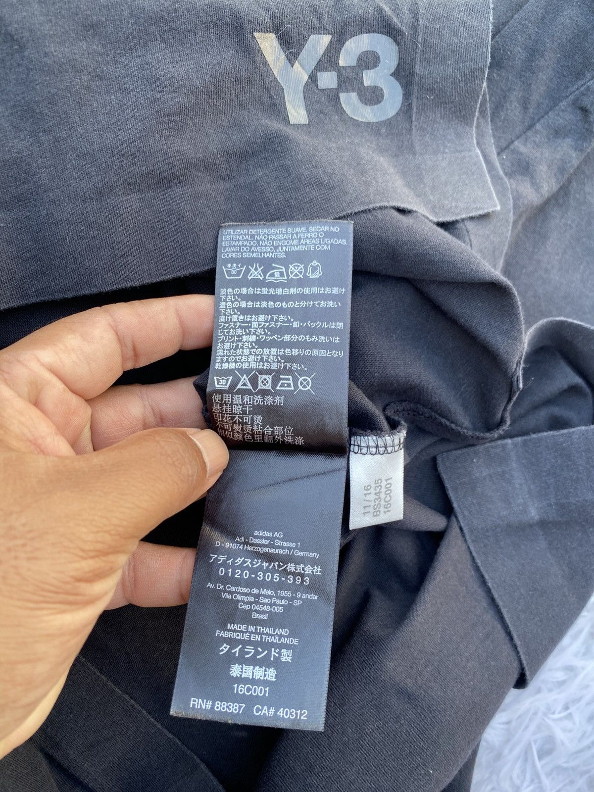 Yohji Yamamoto Rare Adidas x Yohji Yamamoto Y-3 Long Tshirt Size US M / EU 48-50 / 2 - 10 Thumbnail