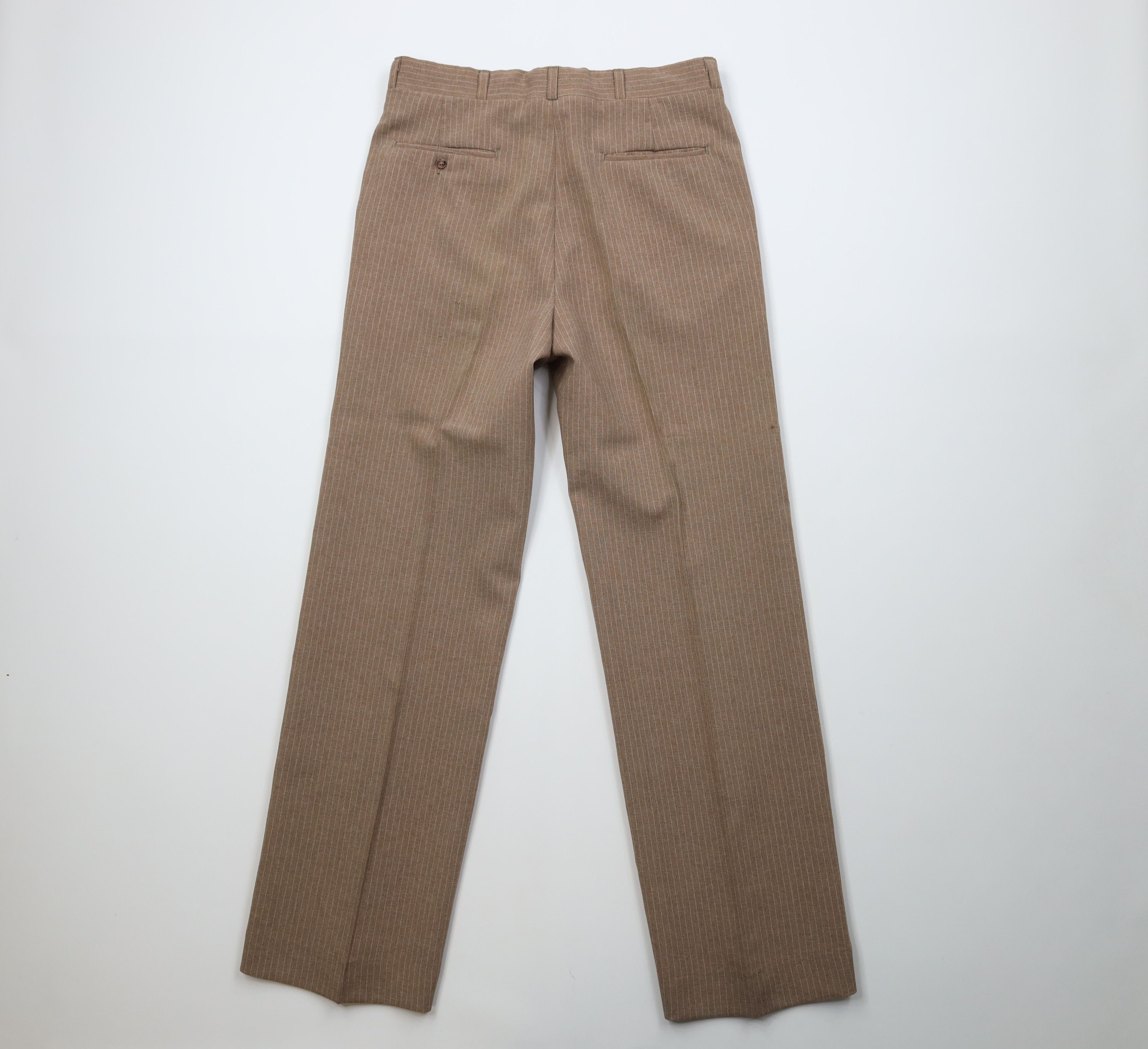 Vintage Vintage 70s Streetwear Knit Wide Leg Chino Pants Beige USA Size US 34 / EU 50 - 10 Thumbnail