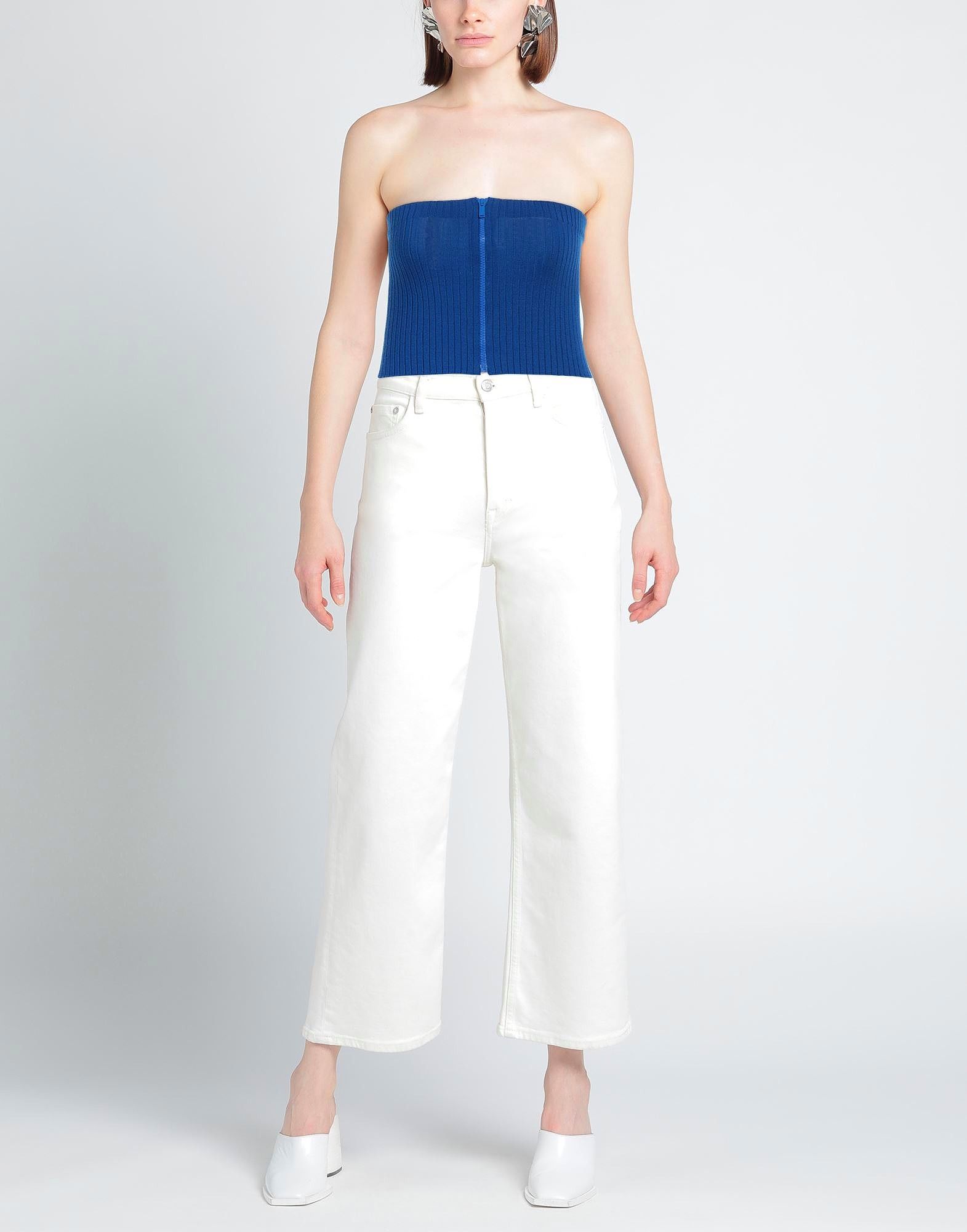 Saint Laurent Paris o1s1wg111024 Zip Bustier Top in Blue Size XL / US 12-14 / IT 48-50 - 2 Thumbnail