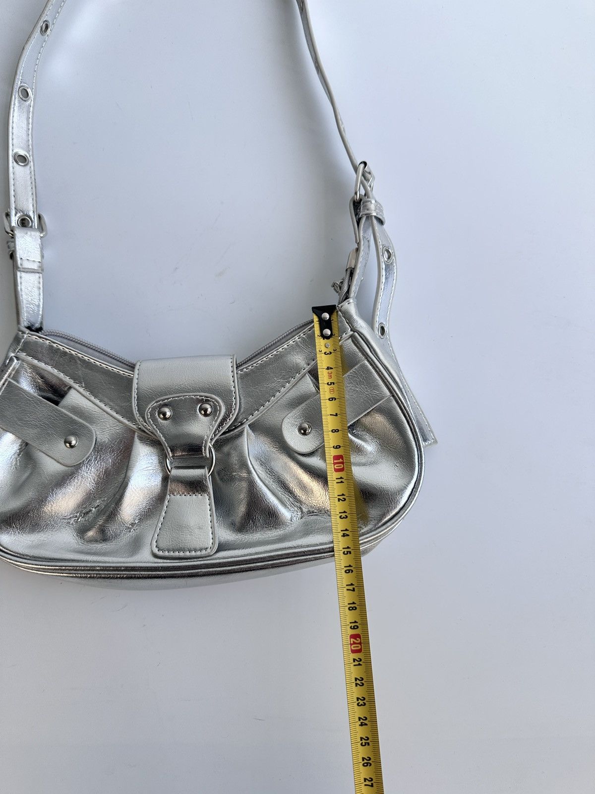Other Trendy Shoulder Bag Cyber Grunge Aesthetic Chrome Hobo Purse Size ONE SIZE - 11 Thumbnail