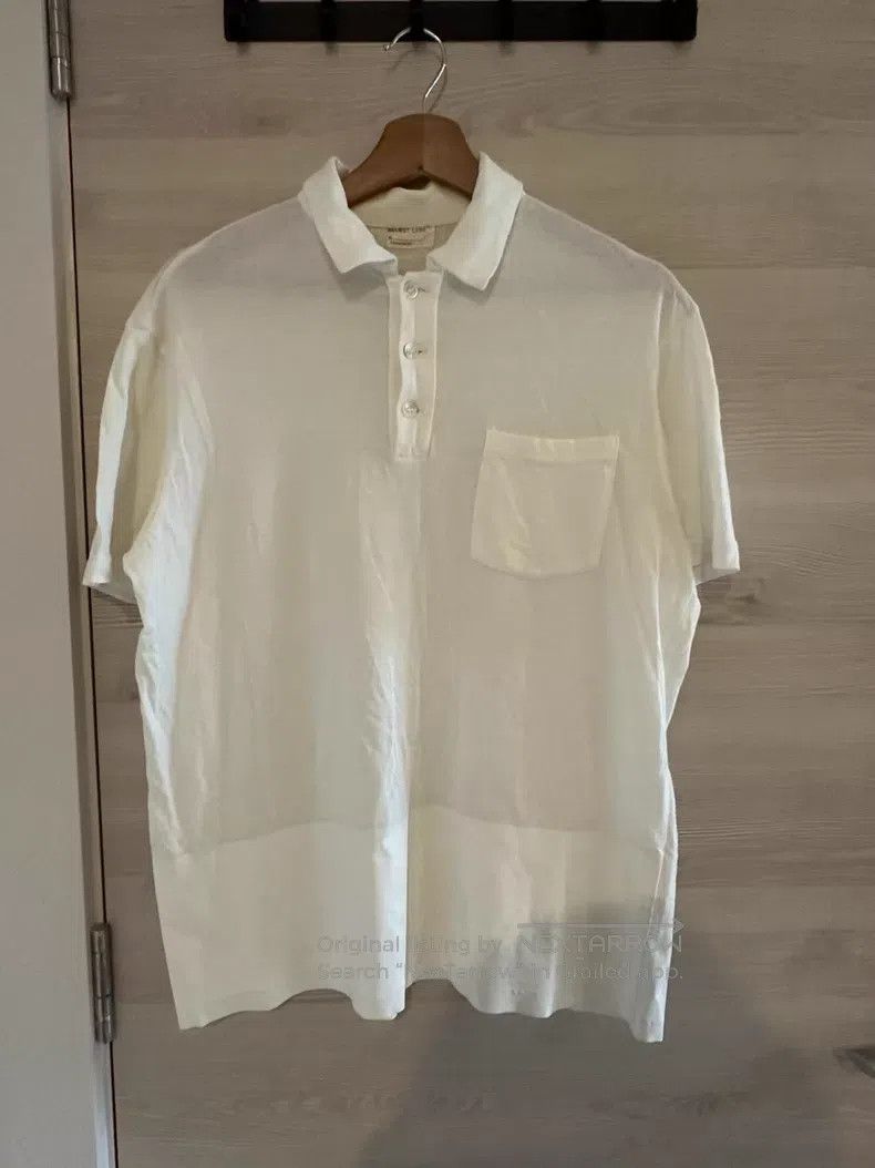 Helmut Lang Helmut Lang White vintage cotton Polo shirt with rubber st Size US M / EU 48-50 / 2 - 1 Thumbnail