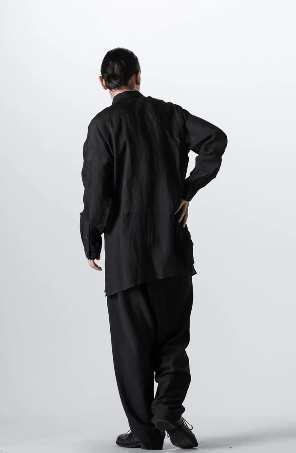 Yohji Yamamoto Yohji Yamamoto Pour Homme - Linen ATTACHED COLLAR BLOUSE Size US M / EU 48-50 / 2 - 10 Thumbnail