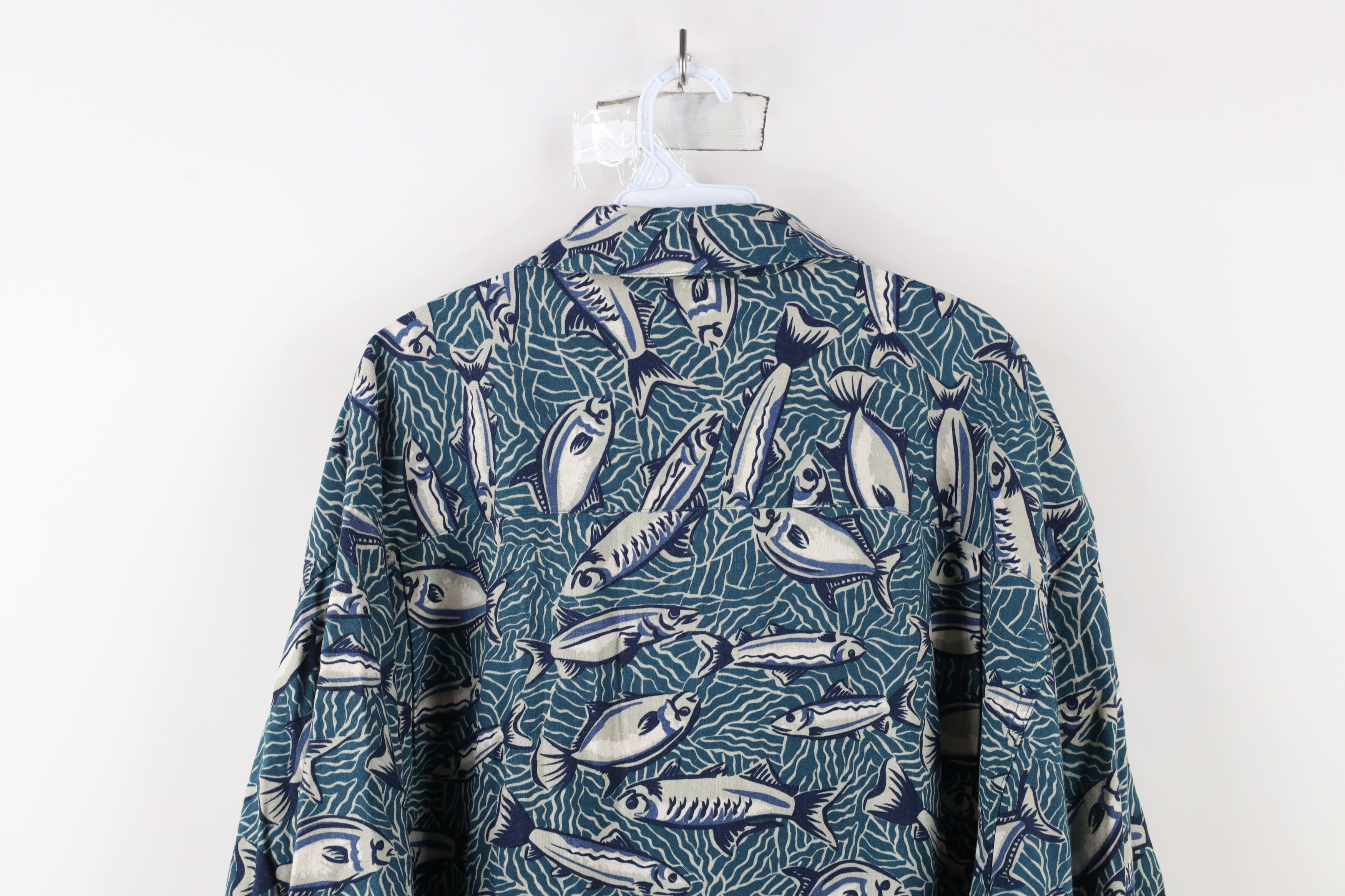 Columbia × Vintage Deadstock Vintage 90s Columbia Print Flax Linen Button Shirt Size US XL / EU 56 / 4 - 10 Thumbnail