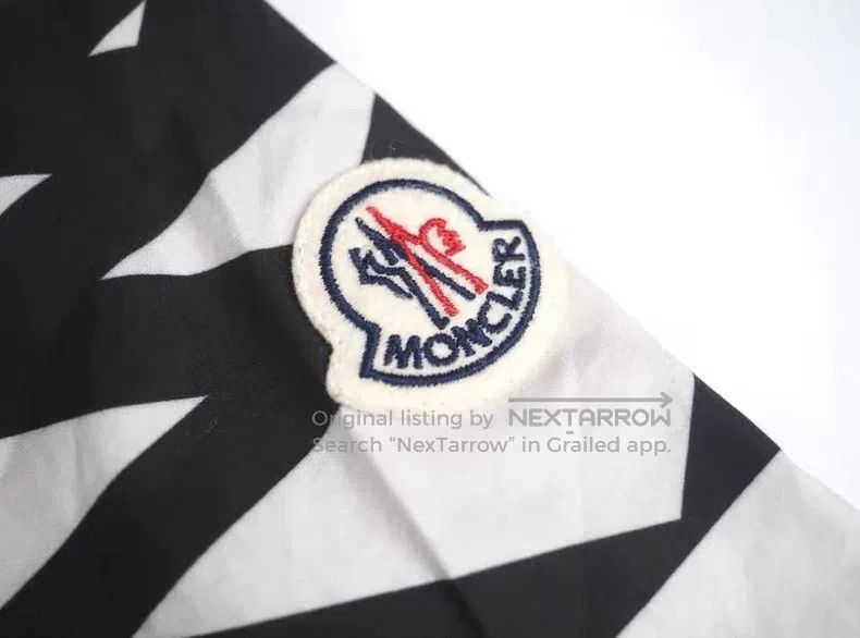 Moncler Moncler Black and White Striped Short Sleeve Shirt Size M Size US M / EU 48-50 / 2 - 5 Thumbnail